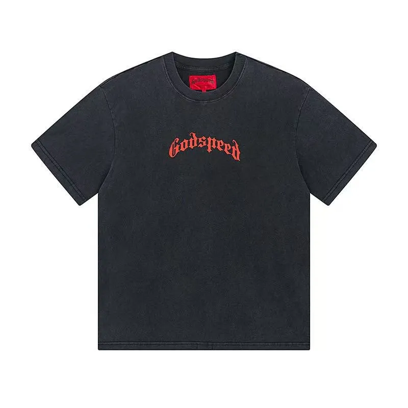 6046# Black｜ Godspeed Retro T（ ） （fabric）：32 Sizes（size）：S-M-L-XL （colour）： Black 👉