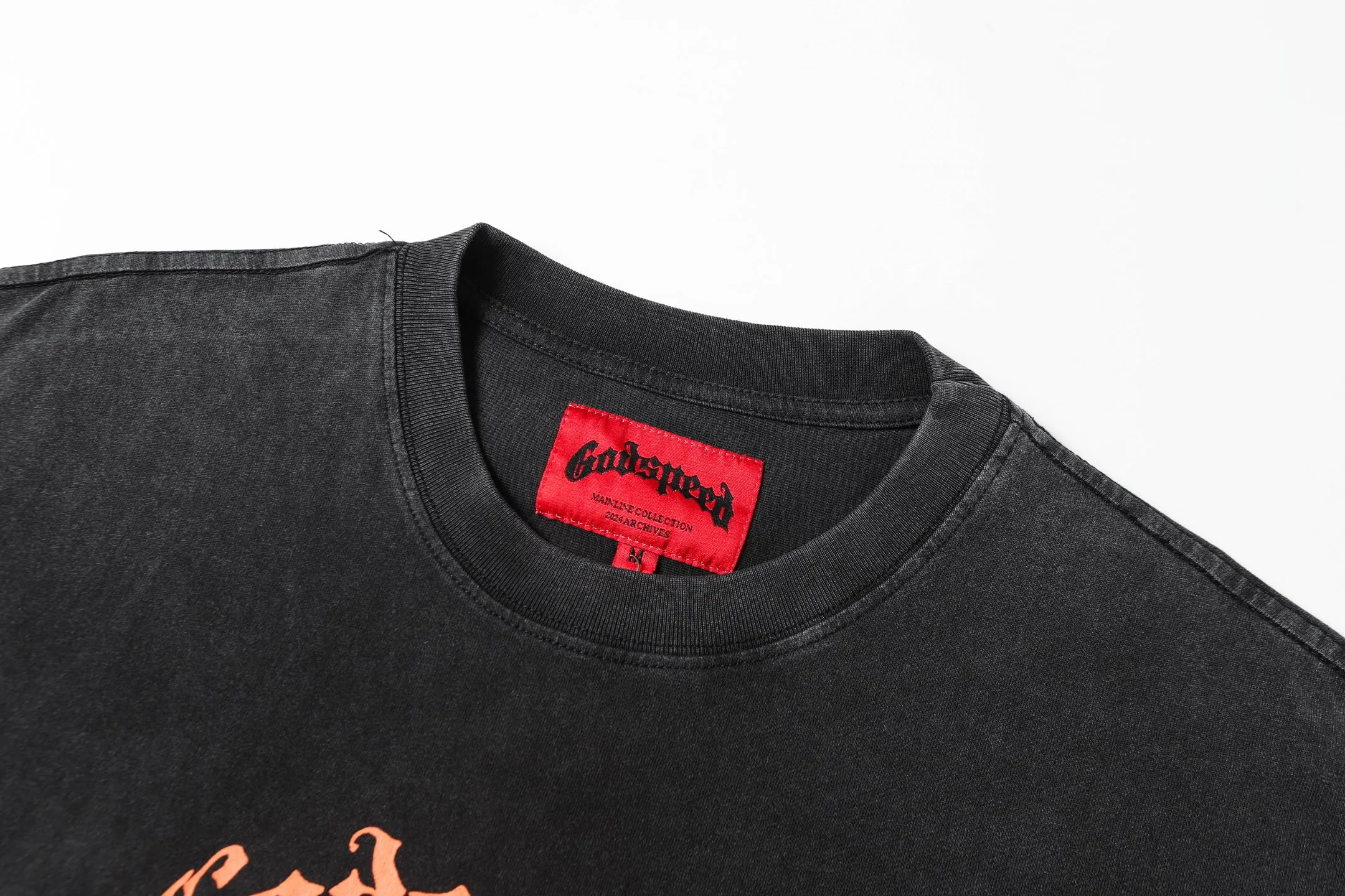 6046# Black｜ Godspeed Retro T（ ） （fabric）：32 Sizes（size）：S-M-L-XL （colour）： Black 👉