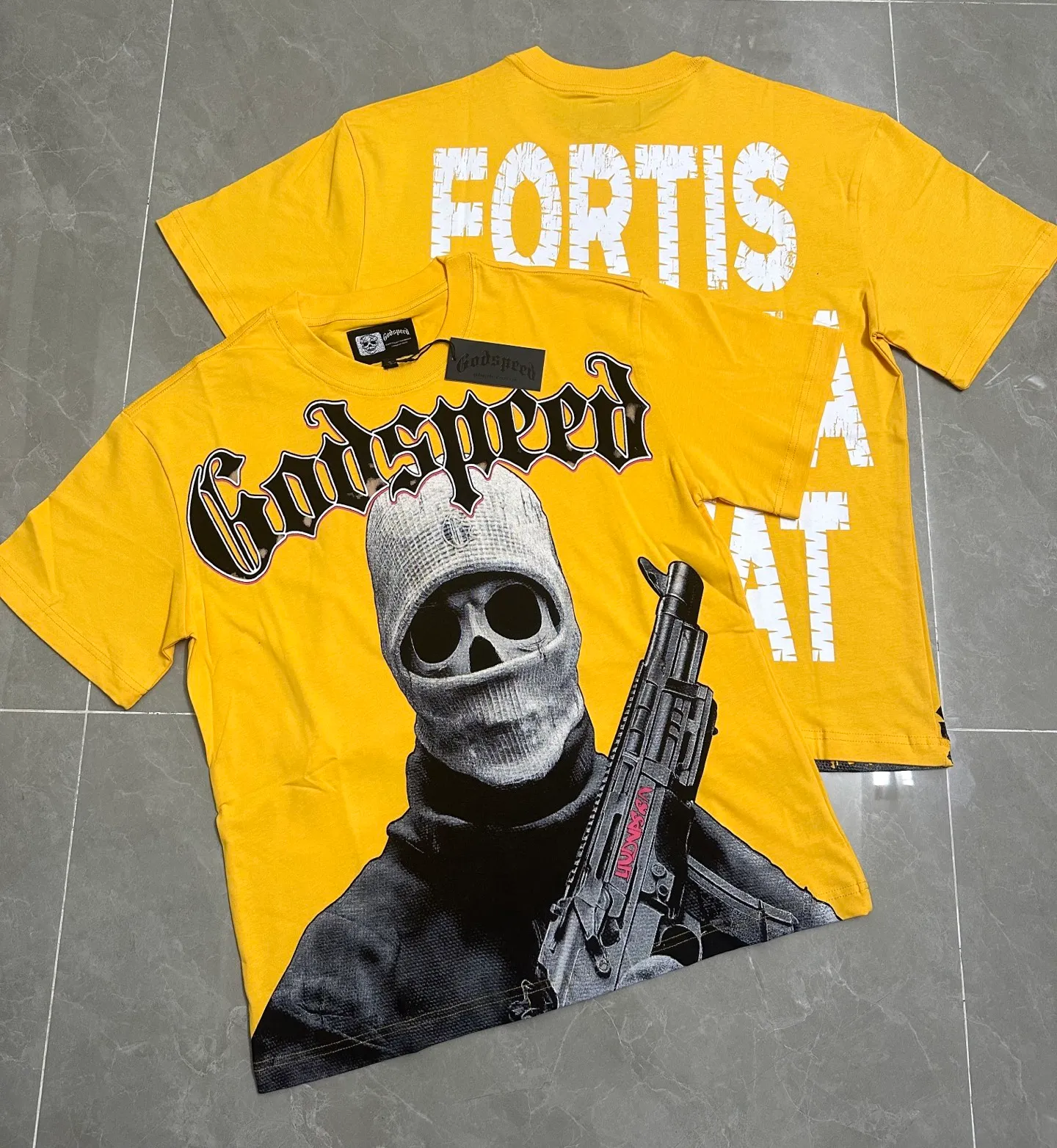 5129# Yellow I In Stock （ New Arrival） Godspeed Retro T（ ） （fabric）：32 Sizes（size）：S-M-L-XL （colour）： Yellow