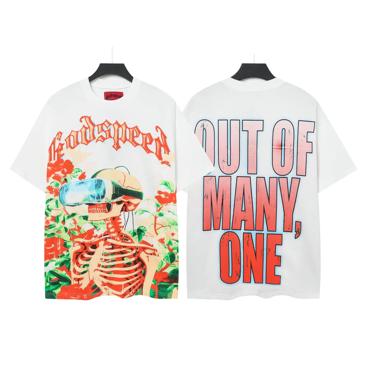 5029#White｜ Godspeed Retro T（ ） （fabric）：32 Sizes（size）：S-M-L-XL （colour）：White