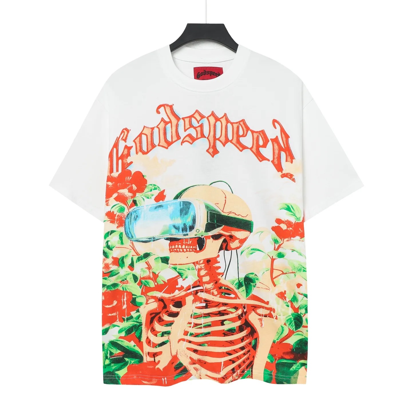 5029#White｜ Godspeed Retro T（ ） （fabric）：32 Sizes（size）：S-M-L-XL （colour）：White