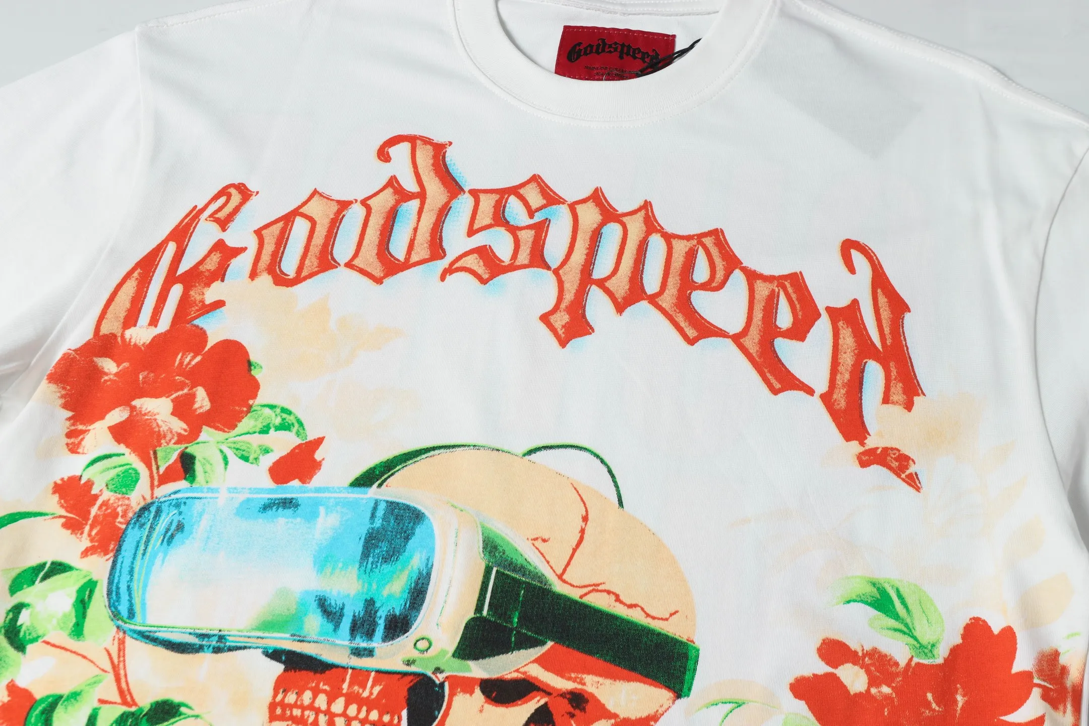 5029#White｜ Godspeed Retro T（ ） （fabric）：32 Sizes（size）：S-M-L-XL （colour）：White