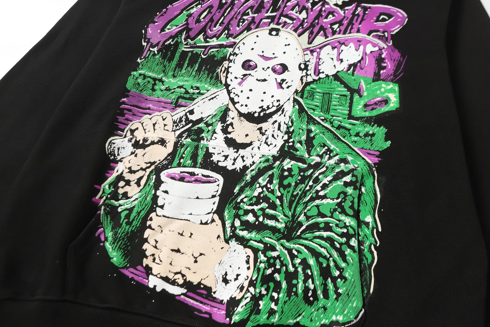C # Black ｜ THAT'S A AWFUL LOT OF COUGH SYRUP In Stock Same Style. （fabric): 100 Sizes（size）：S-M L X L （colour）：