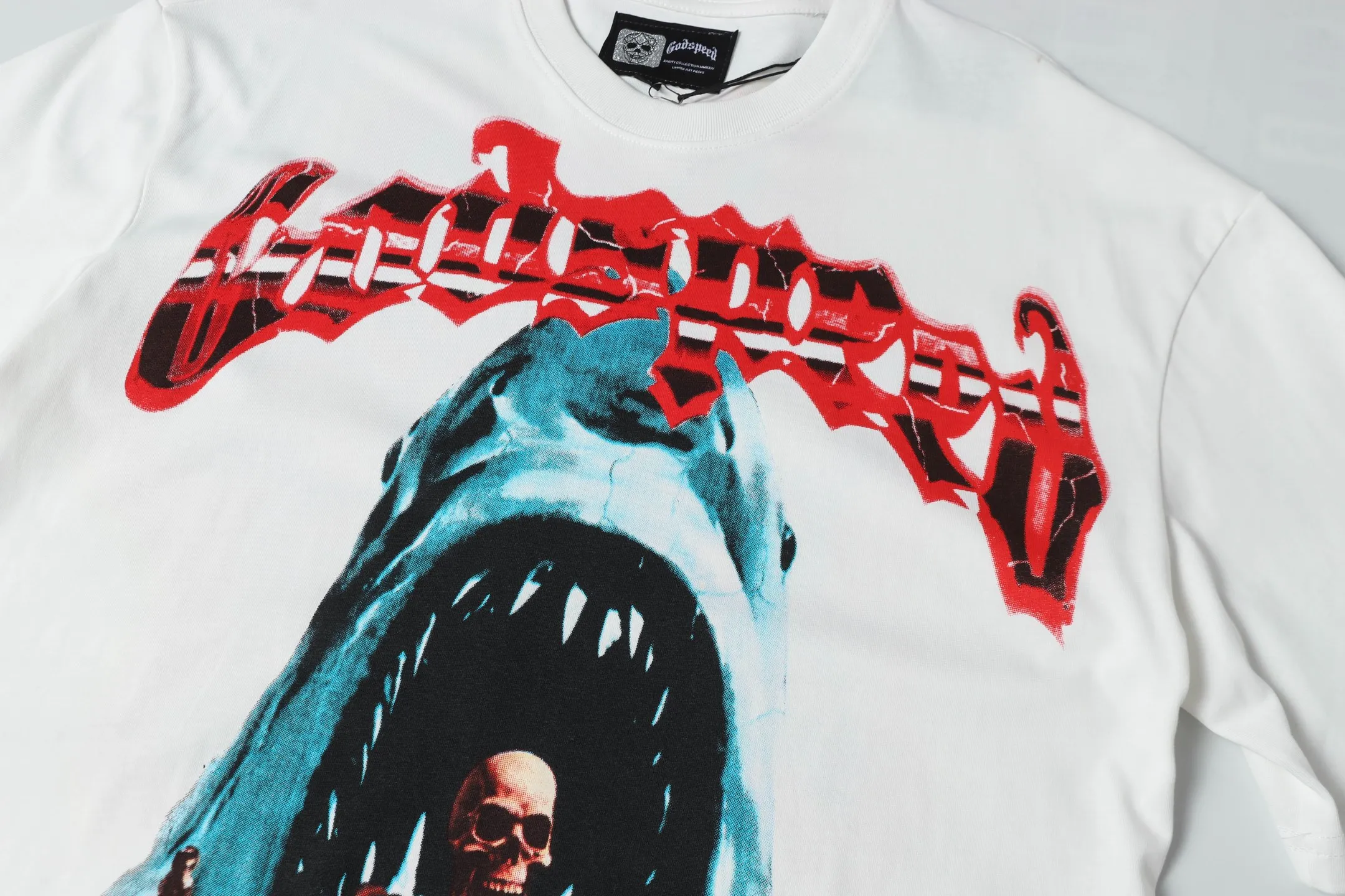 5025#White/ ｜ Godspeed Retro T（ ） （fabric）：32 Sizes（size）：S-M-L-XL （colour）：White、 、