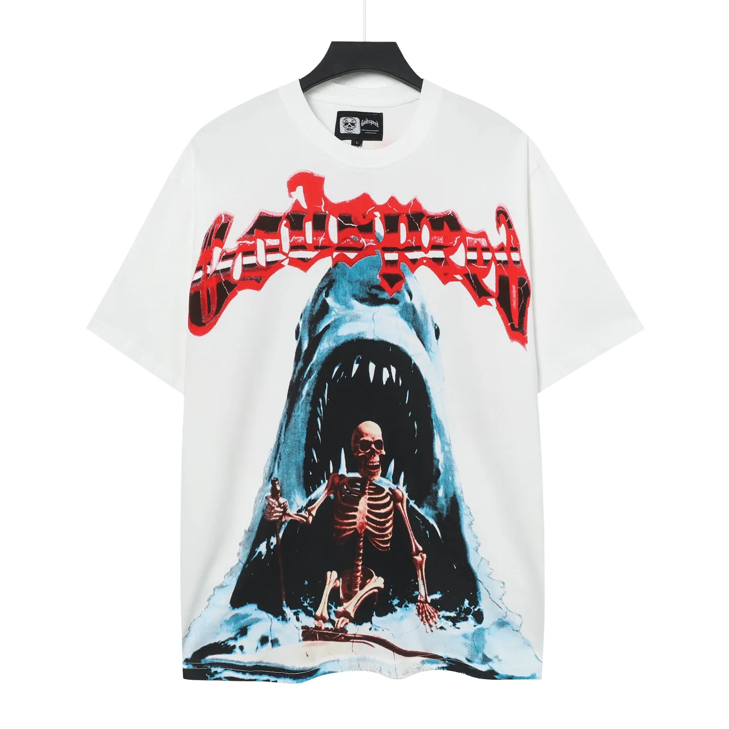 5025#White/ ｜ Godspeed Retro T（ ） （fabric）：32 Sizes（size）：S-M-L-XL （colour）：White、 、