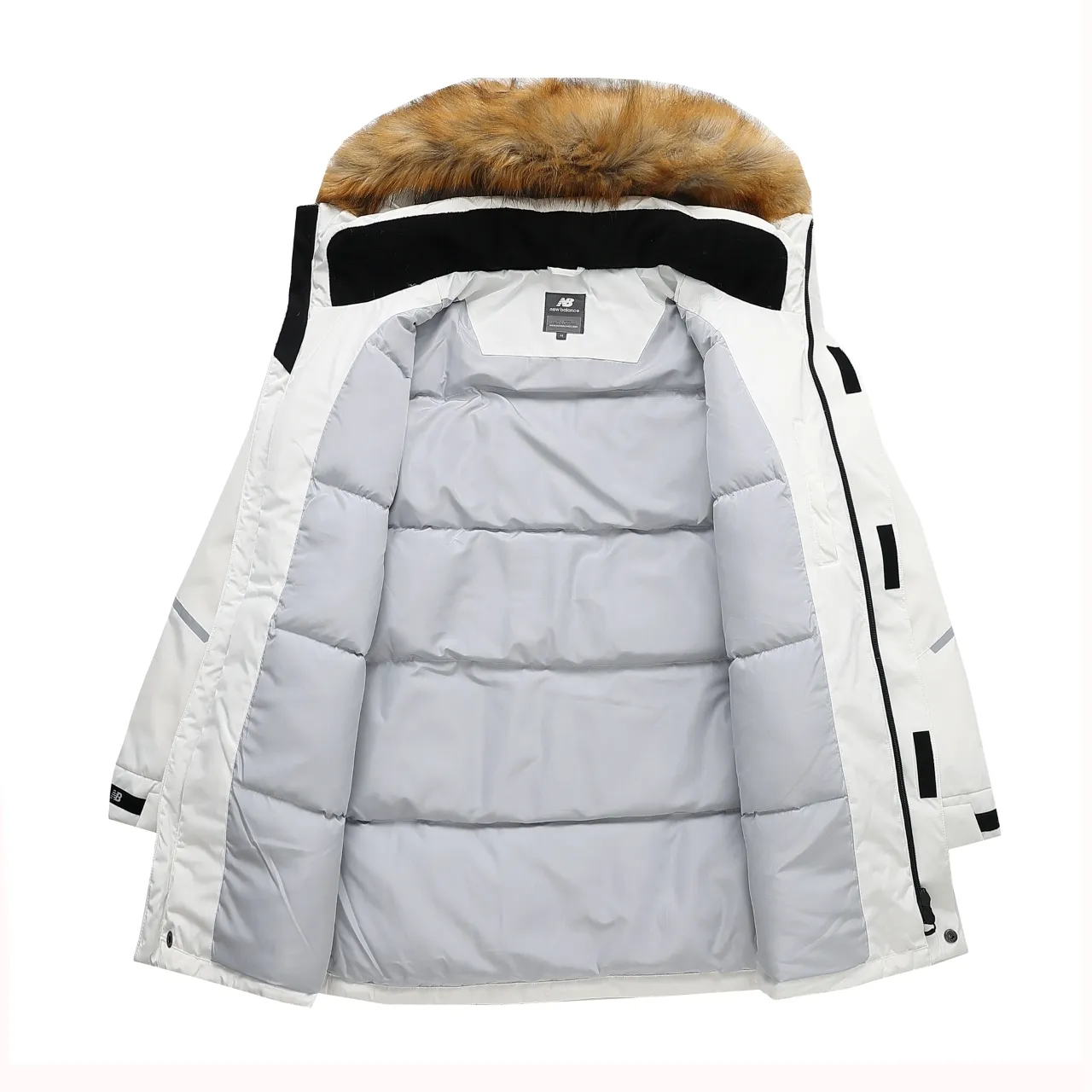 Top version New Balance new balance extreme cold outdoor in winter! Resist the cold winter! No pressure at dozens of degrees below zero! Big fur collar! 3m reflective strip logo on the back mid-length ceiling 90 down content gray duck down mid-length couple style unisex down jacket!] [No. 1 in nb Down Jacket Series! 7000+ sales! 55,000 wanted! Safe Hot Sale!] a 8703 [Sweet or salty Korean order New Balance mid-length down jacket] [Top and best national standard 90 gray duck down super large fill power] New Balance/new balance/nb magnet suction cup design! Self-heating fur collar! New Balance new balance Extremely cold outdoor in winter! Withstand the cold winter! No pressure at tens of degrees below zero! Big fur collar! 3m reflective strip logo on the back, mid-length ceiling 90 down content gray duck down mid-length couple style unisex down jacket! Japanese and Korean men and women couple style winter warm, snowproof, waterproof and windproof casual color. Black. White sizi. See the picture at the end