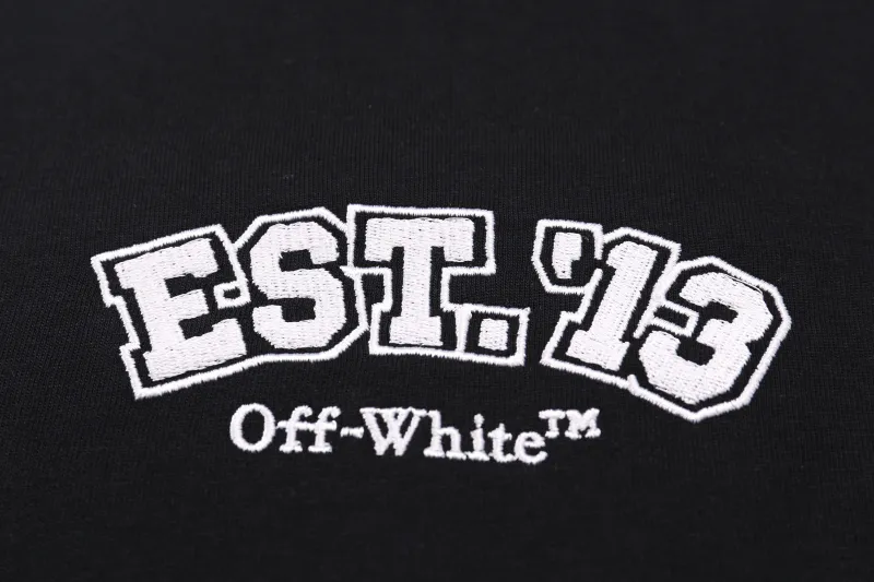 OF 41 OFF-WHITEClassic Hot Sale OW 24ss logo T oversize ， 220 ， 。 260 ， ， ， 。 EST’13 OFFWHITHE， ， ， Black White ， 。 ow ， ， ， 。 ， ， ， ， ， ， ， ， ， Same Style。 YB ， logo 。 ： 、 Size:XS.S.M.L(oversize )