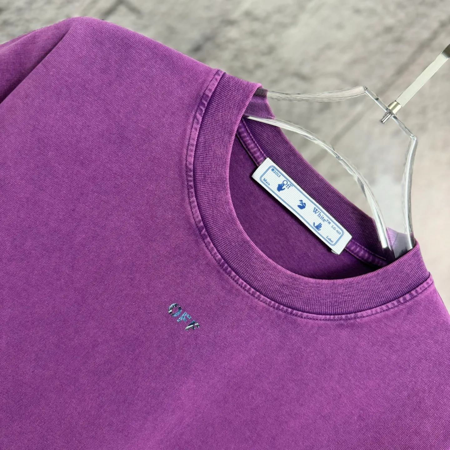 "𝙉𝙚𝙬⚜️off" 2026 Spring and Summer New Arrival short-sleeved T-shirt 32 counts 275g double yarn cotton, old washed and fried snowflake print Color: Purple Green Coffee Black Sizes: S M L XL XXL