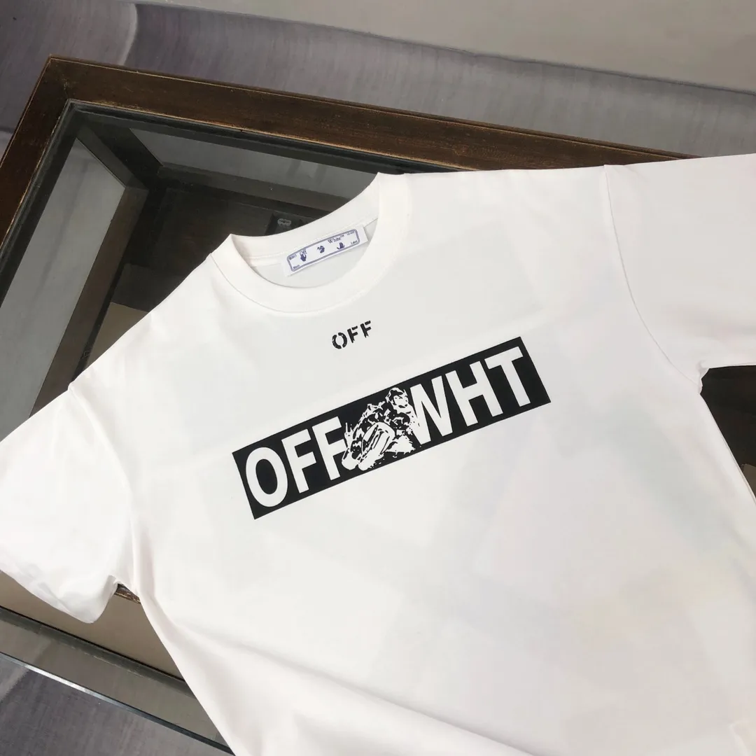 C✨ OFF-WHITE 2026ss T 🔥 LOGO 👍🏼 ！ ， ， Breathable ， ， ！ ：Black White Size：XS-S-M-L