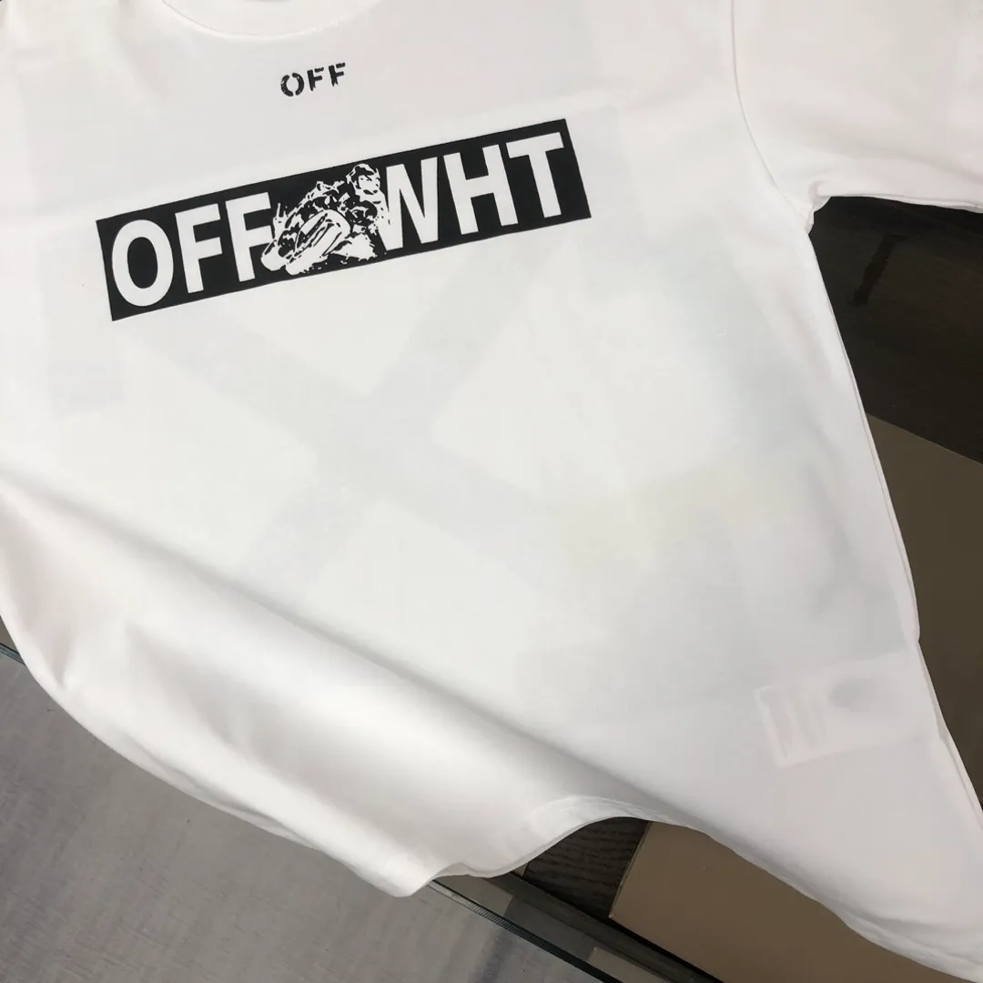 C✨ OFF-WHITE 2026ss T 🔥 LOGO 👍🏼 ！ ， ， Breathable ， ， ！ ：Black White Size：XS-S-M-L