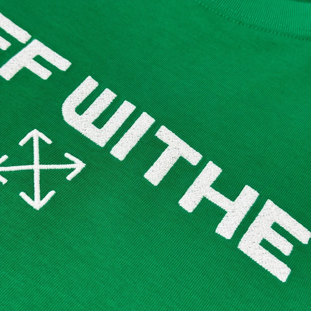 C🌟 OFF-WHITE 2026ss new spring and summer couple's round neck T-shirt🔥 Luxurious brand letter LOGO mark👍🏼 You can feel the youthfulness and fashion brought by this design on your upper body! The overall style is fashionable and trendy. The fabrics are made of top-quality fabrics supplied by customers. They are soft, skin-friendly, breathable, and have good stiffness and drape. The upper body is in fashionable and trendy colors. It is a must-have item for summer! Color: Black White Green Size: XS-S-M-L (loose fit, please state your height and weight when placing an order)