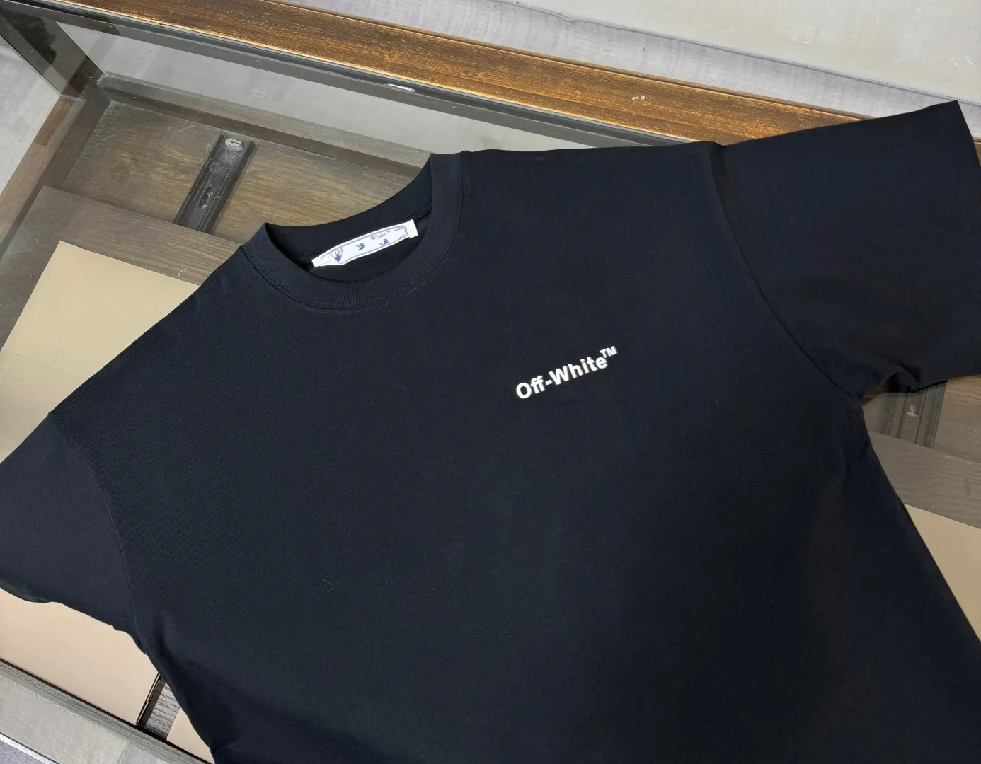 C✨ OFF-WHITE 2026ss T 🔥 LOGO 👍🏼 ！ ， ， Breathable ， ， ！ ：Black White Size：XS-S-M-L（OS ）
