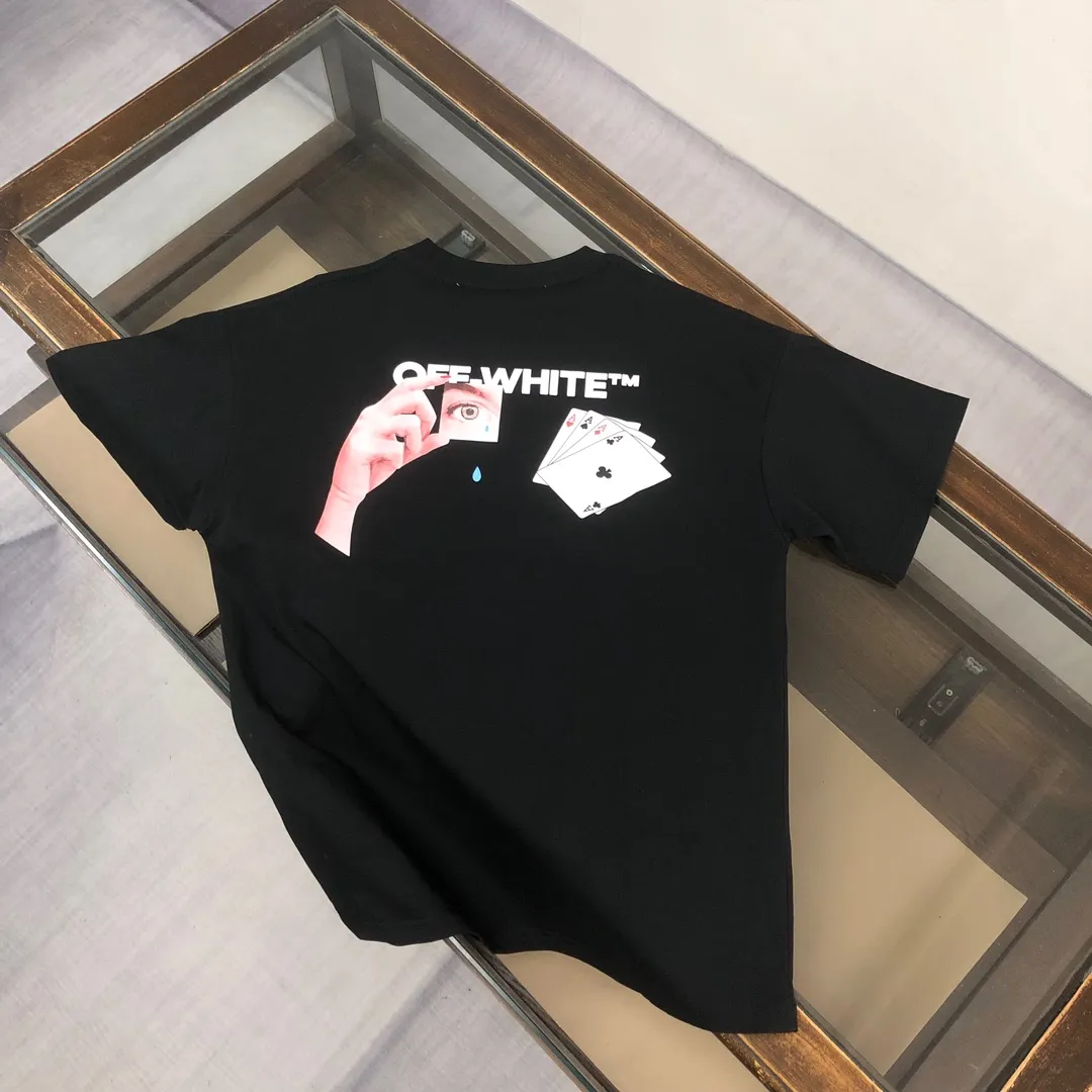 C✨ OFF-WHITE 2025ss T 🔥 LOGO 👍🏼 ！ ， ， Breathable ， ， ！ ：Black White Size：XS-S-M-L