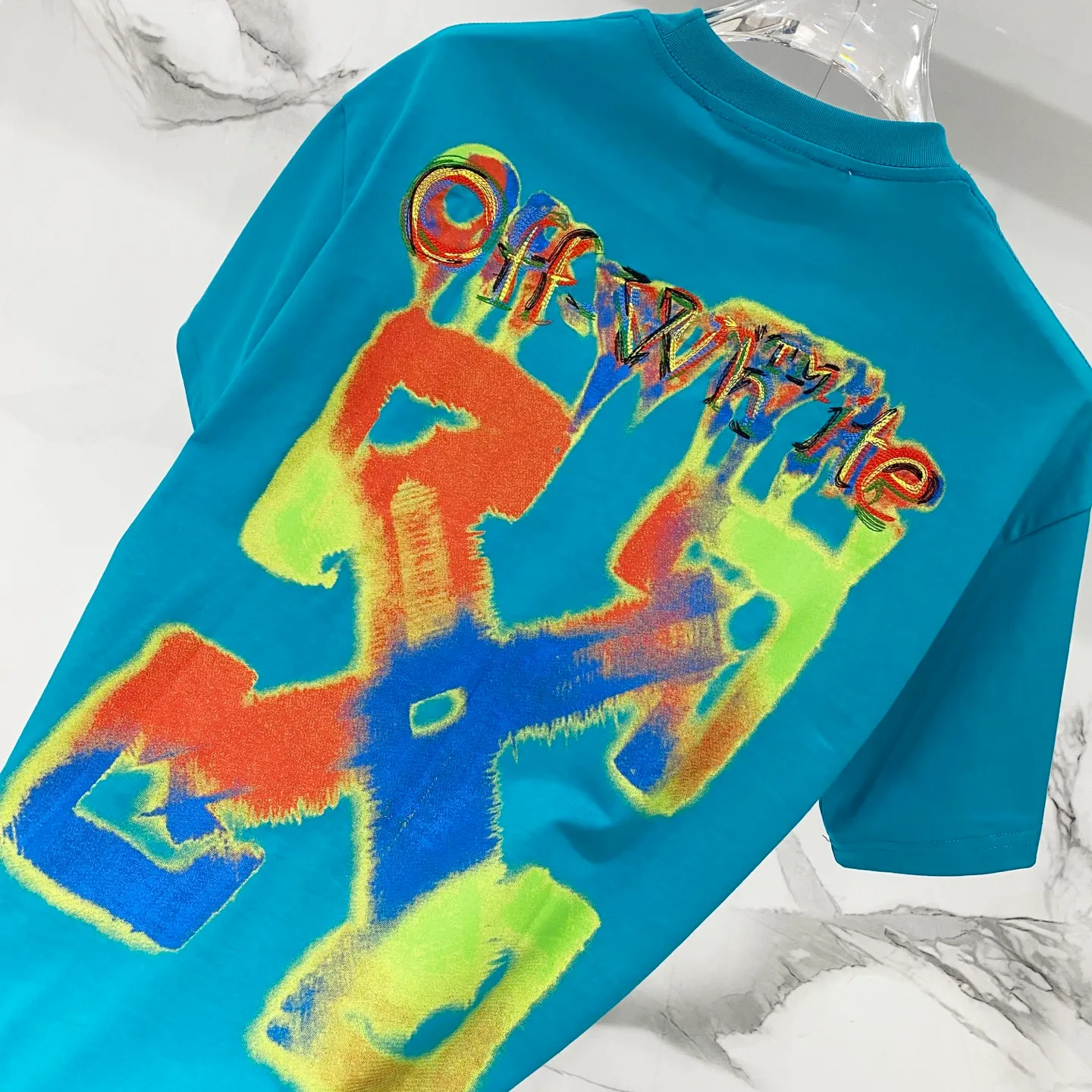OFF-white/ 260 T LOGO Quality 100 ％ Versatile Size:XS-L :Black.White.Light Blue