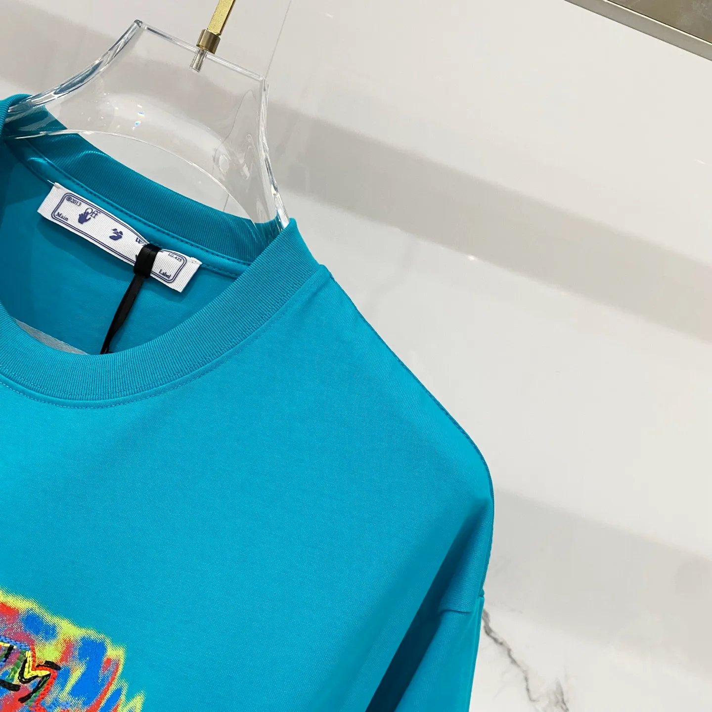 OFF-white/ 260 T LOGO Quality 100 ％ Versatile Size:XS-L :Black.White.Light Blue