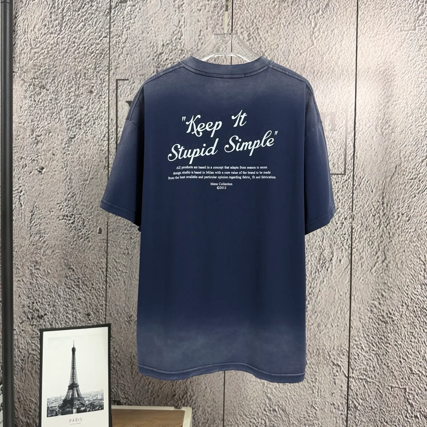 "𝙉𝙚𝙬⚜️off" 2026 Spring and Summer New Arrival short-sleeved T-shirt 32 count 275g heavy double yarn cotton, old washed gradient print Color: Black Green Royal Blue Sizes: S M L XL XXL