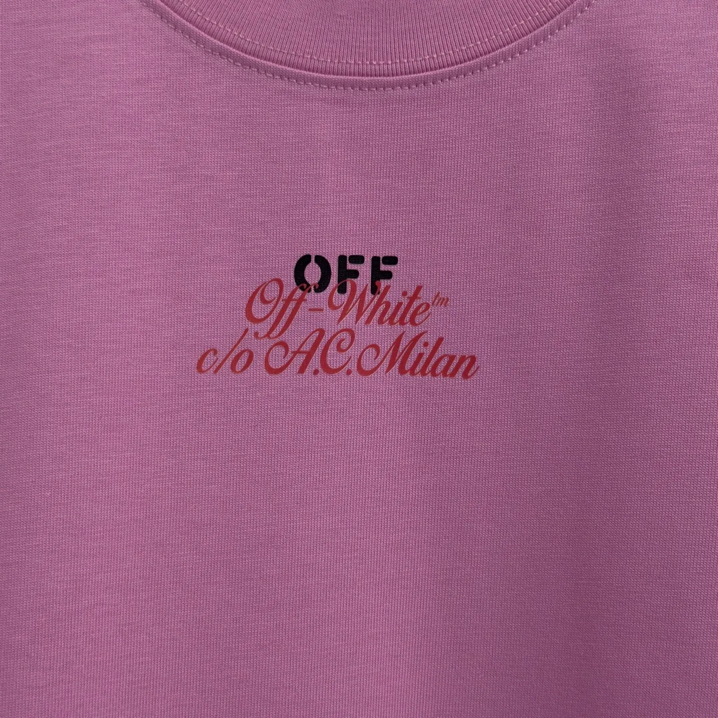 "𝙉𝙚𝙬⚜️off" 2026 Spring and Summer New Arrival short-sleeved T-shirt Heavy cotton letter logo print Color: White Pink Black Hidden Blue Sizes: S M L XL XXL