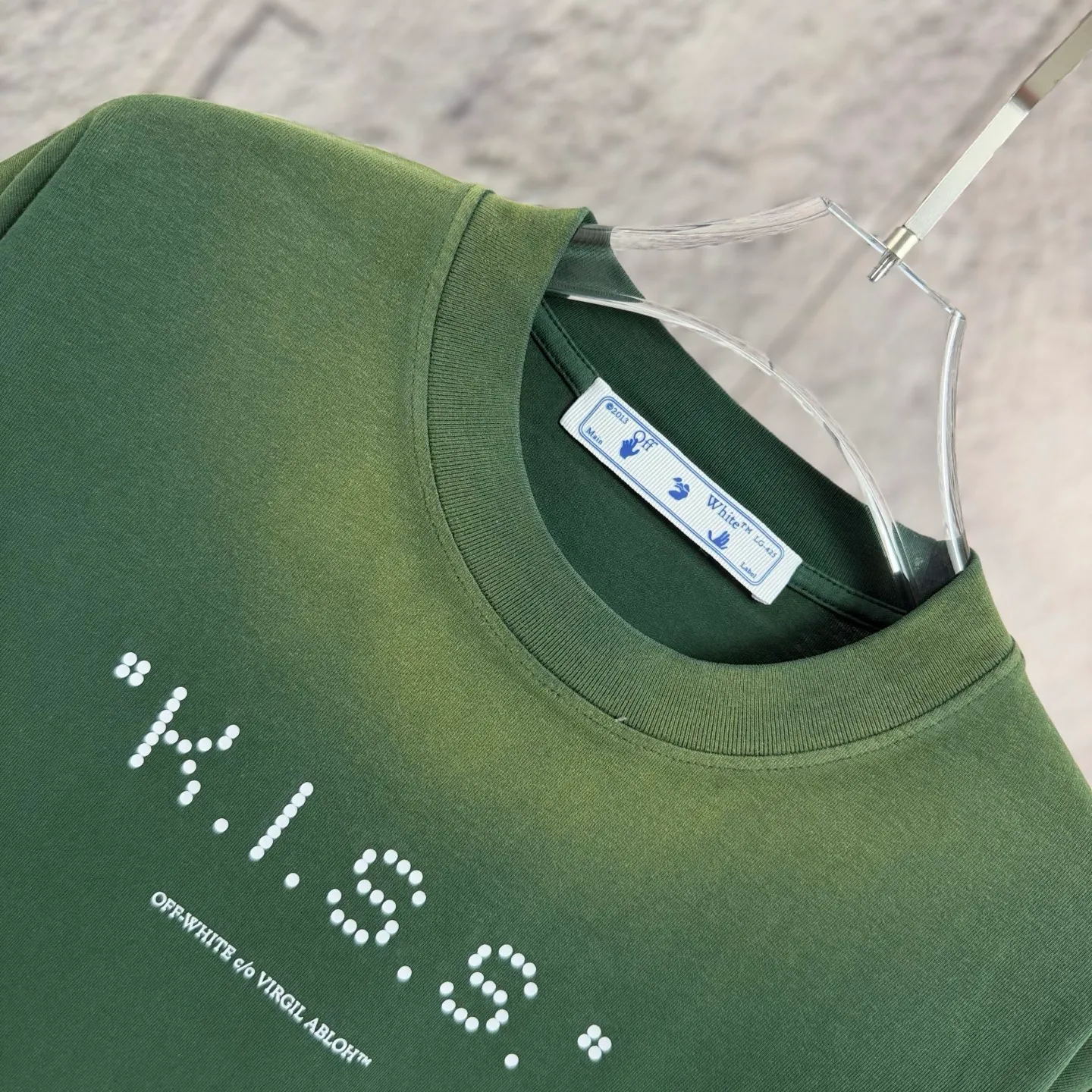 "𝙉𝙚𝙬⚜️off" 2026 Spring and Summer New Arrival short-sleeved T-shirt 32 count 275g heavy double yarn cotton, old washed gradient print Color: Black Green Royal Blue Sizes: S M L XL XXL