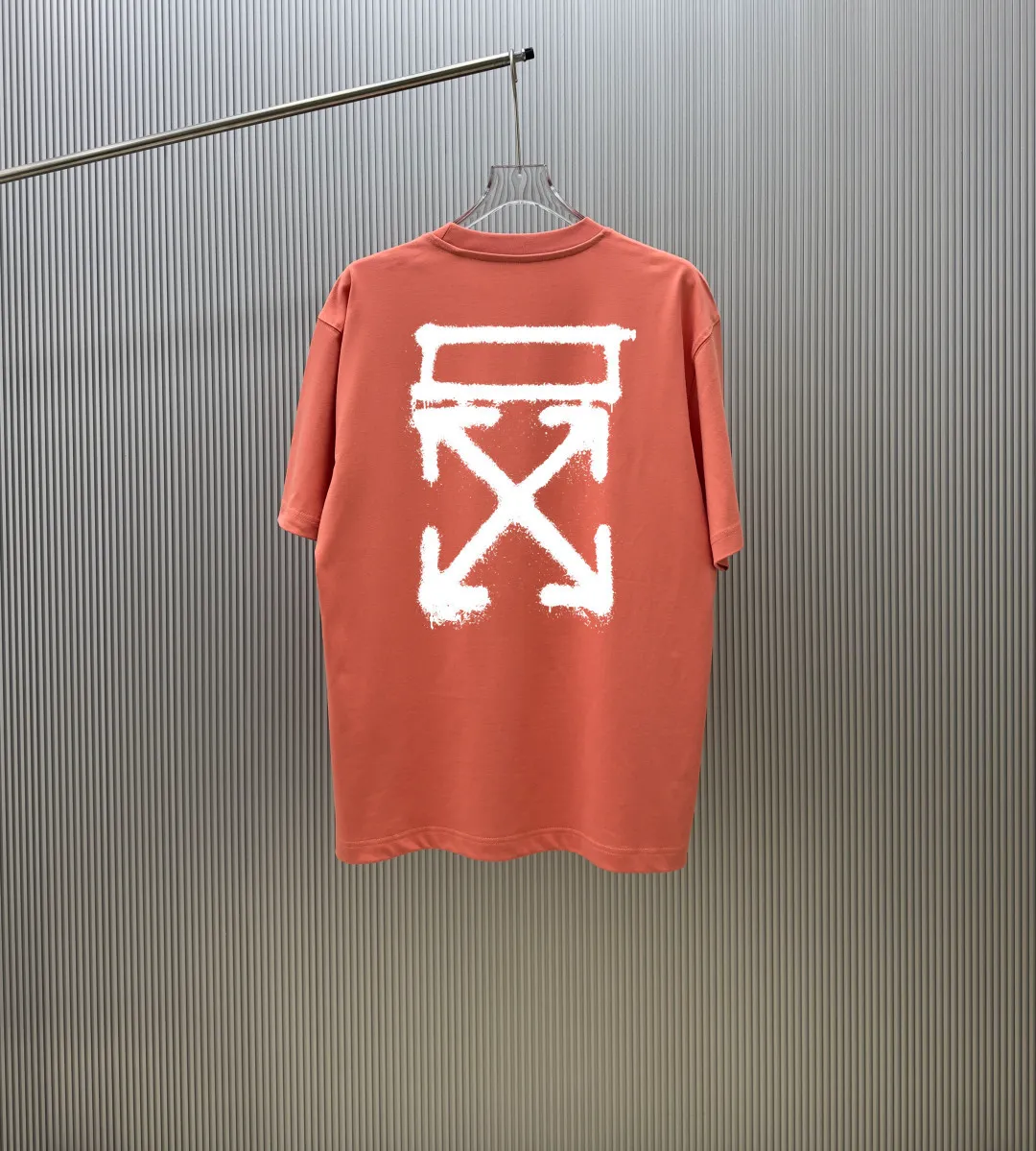 85💰 (Strictly control Quality) Style: off-white short-sleeved T-shirt Fabric: 300g double yarn 100% cotton Rib: 320g Sorona 1*1 trendy brand Process: Printing Color: White Orange Pink Red Floral Gray Black Size: M-4XL No gender distinction Men and women Same Style