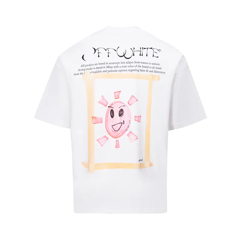 OF 35 OFF-WHITEClassic Hot Sale OW 24ss Sun Moon Skate T oversize ， 220 ， ， 260 32 ， ， 1*1 ， 。 ， ， ， ， YB 。 ， ， ！ YB ， ， ， ， 。 ：White、（Black ） Size:XS.S.M.L(oversize )