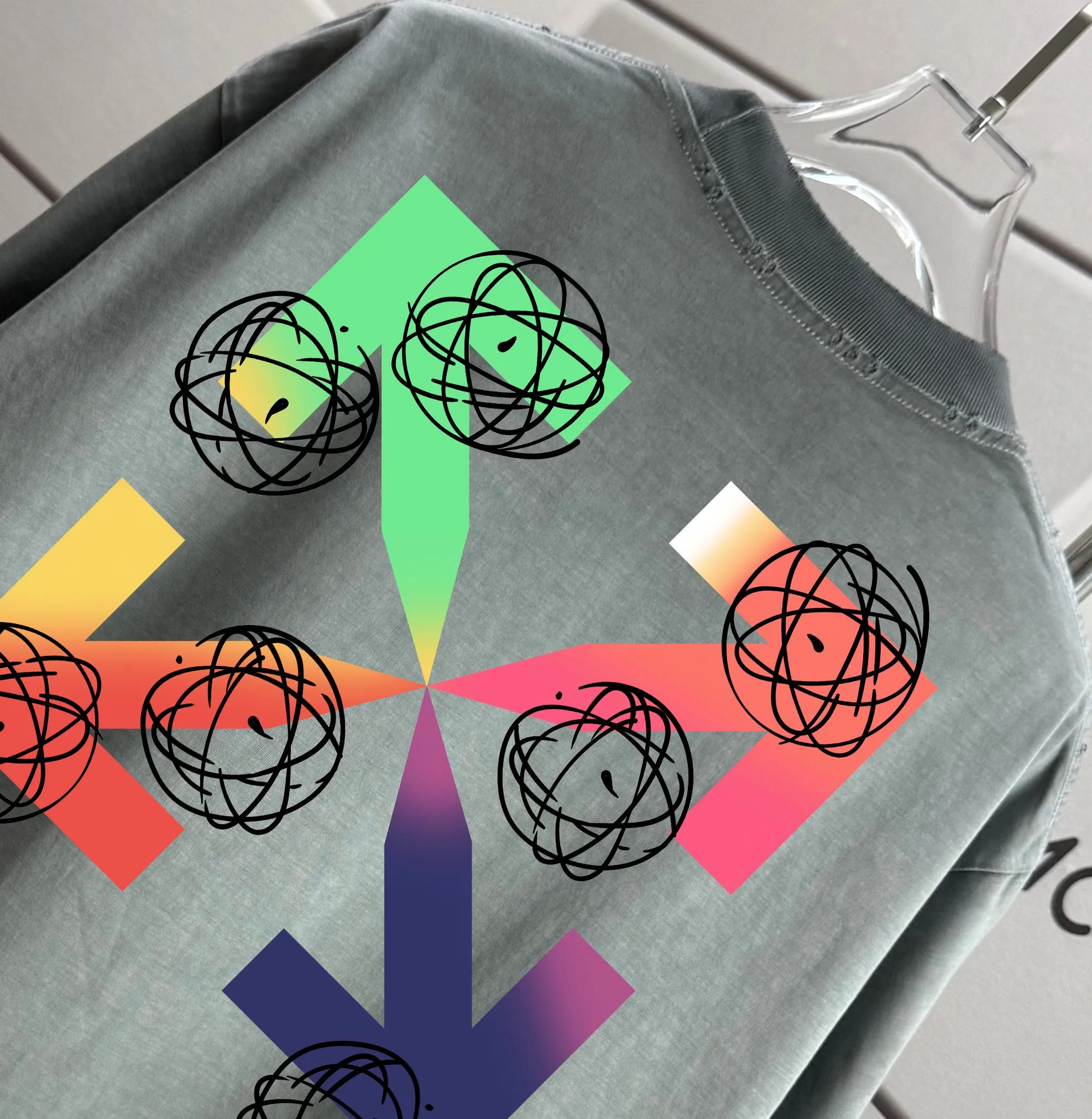 # OFF 2026 Spring and Summer New Arrival Washed and worn 320g round neck short-sleeved tee for men and women Same Style loose version Color: Washed black Washed white Washed gray Brown Size: S M L XL XXL Size: S (90-130 pounds) M (120-150 pounds) L (140-165 pounds) (180-210 pounds)
