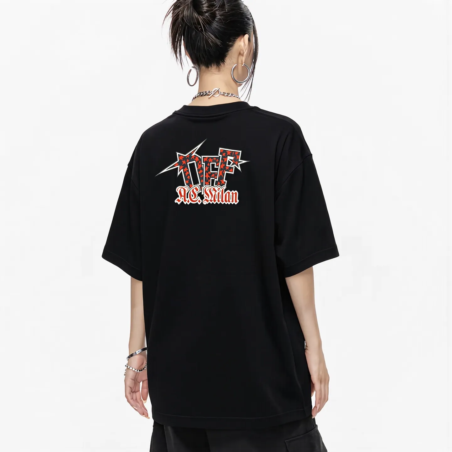 "𝙉𝙚𝙬⚜️off" 2026 Spring and Summer New Arrival short-sleeved T-shirt Heavy cotton letter logo print Color: White Pink Black Hidden Blue Sizes: S M L XL XXL