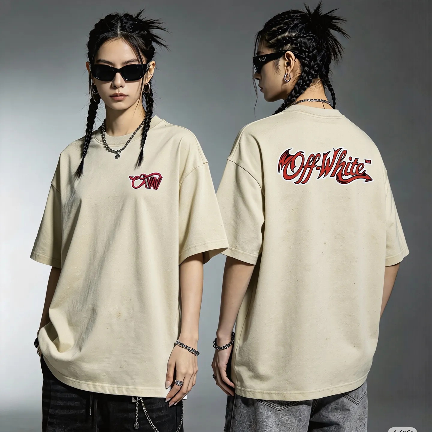 "𝙉𝙚𝙬⚜️off" 2026 Spring and Summer New Arrival short-sleeved T-shirt 32 counts of 275g double yarn cotton, distressed washed and fried snowflake print Color: Gray Black Taro Purple Apricot Sizes: S M L XL XXL