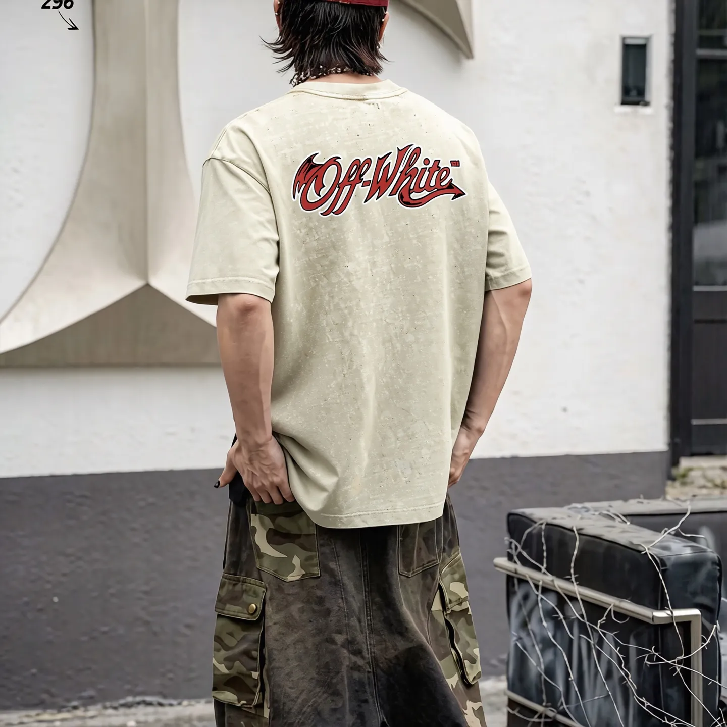 "𝙉𝙚𝙬⚜️off" 2026 Spring and Summer New Arrival short-sleeved T-shirt 32 counts of 275g double yarn cotton, distressed washed and fried snowflake print Color: Gray Black Taro Purple Apricot Sizes: S M L XL XXL