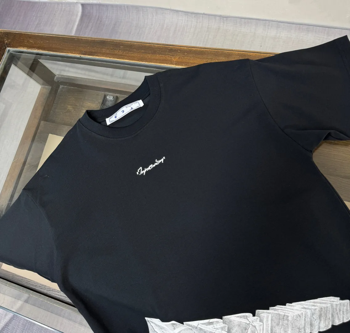 C✨ OFF-WHITE 2026ss T 🔥 LOGO 👍🏼 ！ ， ， Breathable ， ， ！ ：Black White Size：XS-S-M-L