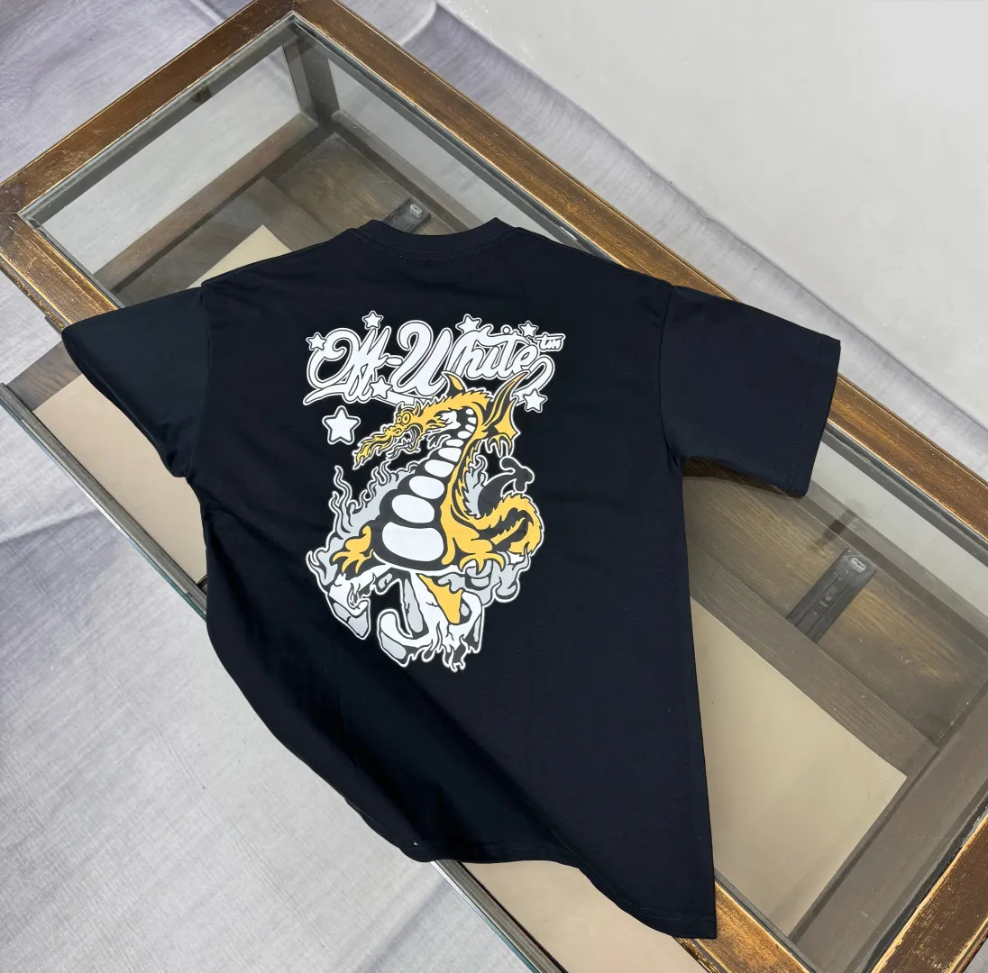 C✨ OFF-WHITE 2026ss T 🔥 LOGO 👍🏼 ！ ， ， Breathable ， ， ！ ：Black White Size：XS-S-M-L（OS ）