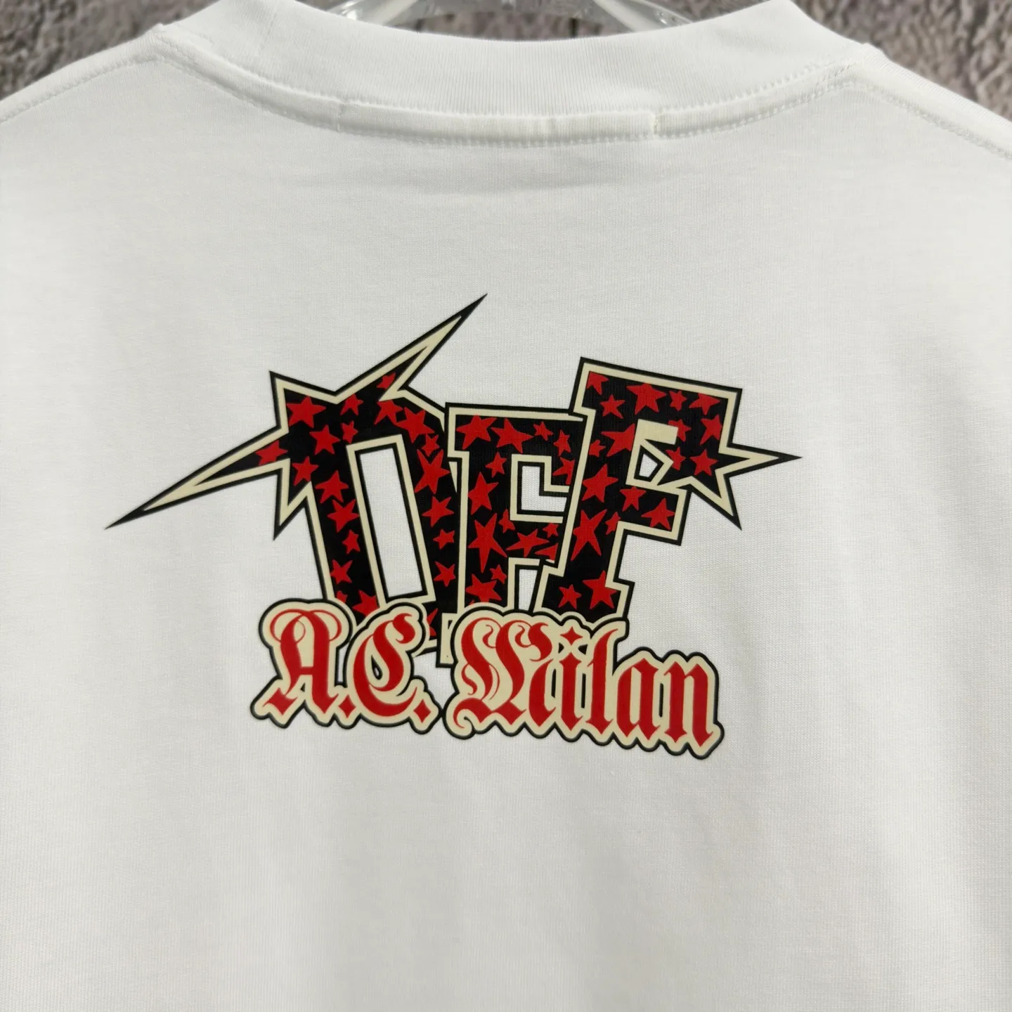 "𝙉𝙚𝙬⚜️off" 2026 Spring and Summer New Arrival short-sleeved T-shirt Heavy cotton letter logo print Color: White Pink Black Hidden Blue Sizes: S M L XL XXL