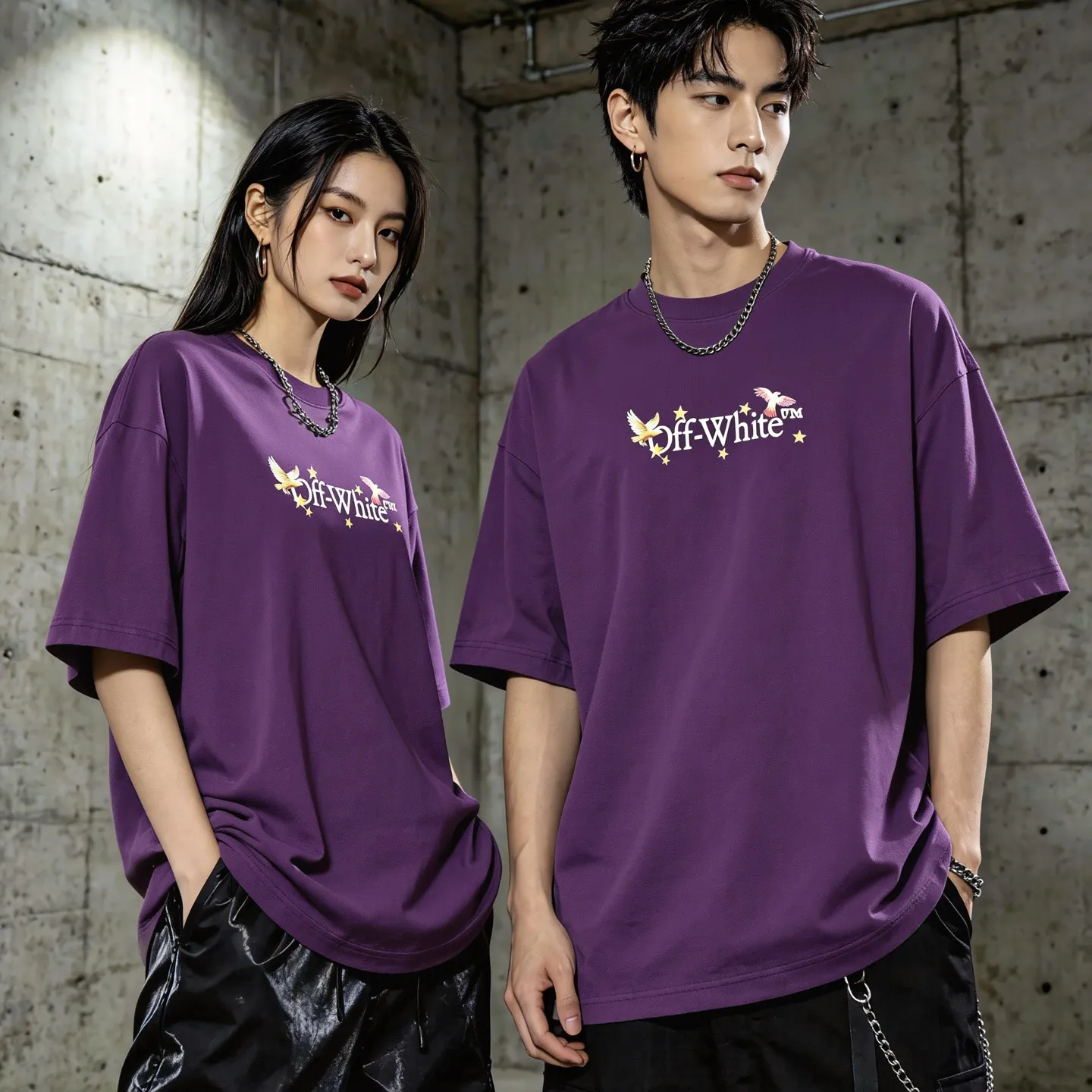 "𝙉𝙚𝙬⚜️off" 2026 Spring and Summer New Arrival short-sleeved T-shirt, 32 counts of 275g double yarn cotton, old washed and fried snowflake print Color: Orange Black Taro Purple Apricot Sizes: S M L XL XXL
