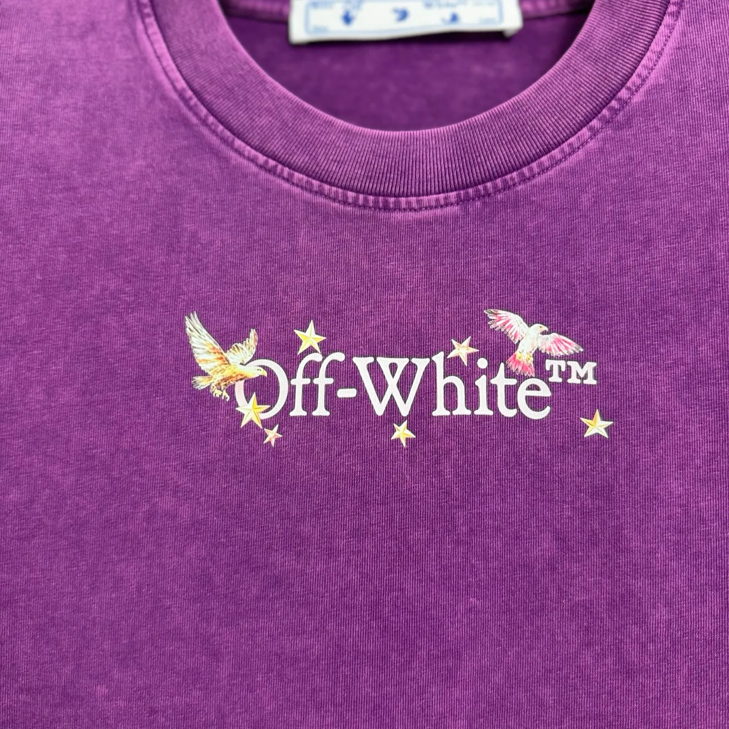 "𝙉𝙚𝙬⚜️off" 2026 Spring and Summer New Arrival short-sleeved T-shirt, 32 counts of 275g double yarn cotton, old washed and fried snowflake print Color: Orange Black Taro Purple Apricot Sizes: S M L XL XXL