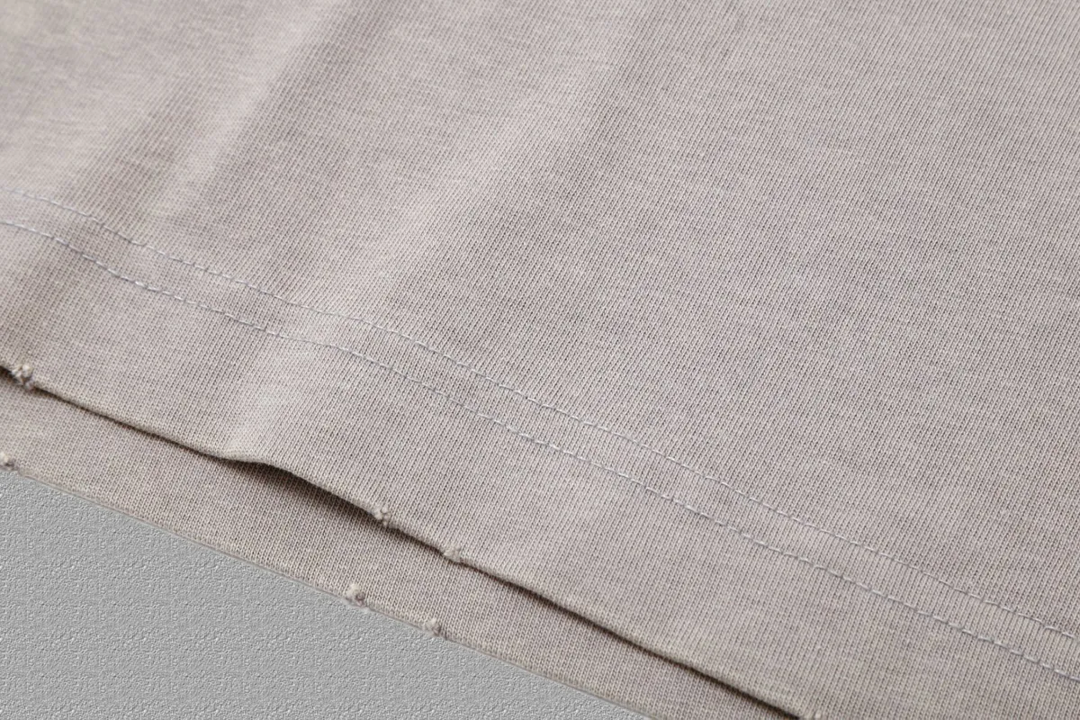 P90✨🔥 [OFF-Whte off] 2026FW short-sleeved T-shirt Premium 26s double yarn 300g fabric, washed with Ma Liang distressed process Color: washed black washed white washed Khaki Size: S M L XL 2XL