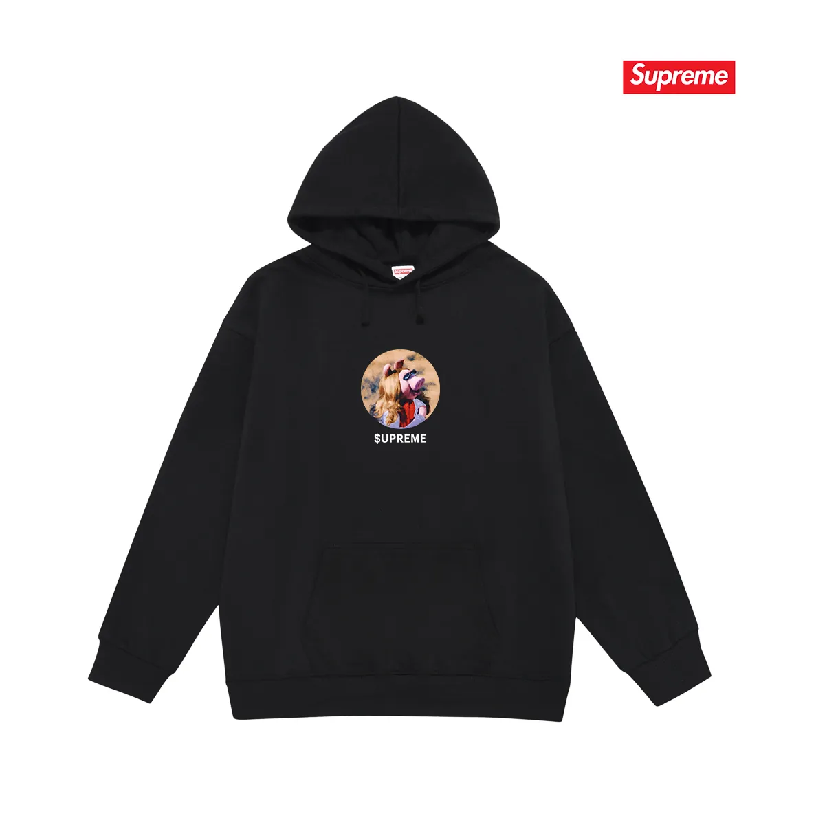 S 2259 # P 85💰 P 90💰 Supreme SS 24 WEEK 19 MISS PIGGY TEE 400 430 Quality💥 Same Style ：Black White Gray Size：S M L XL XXL