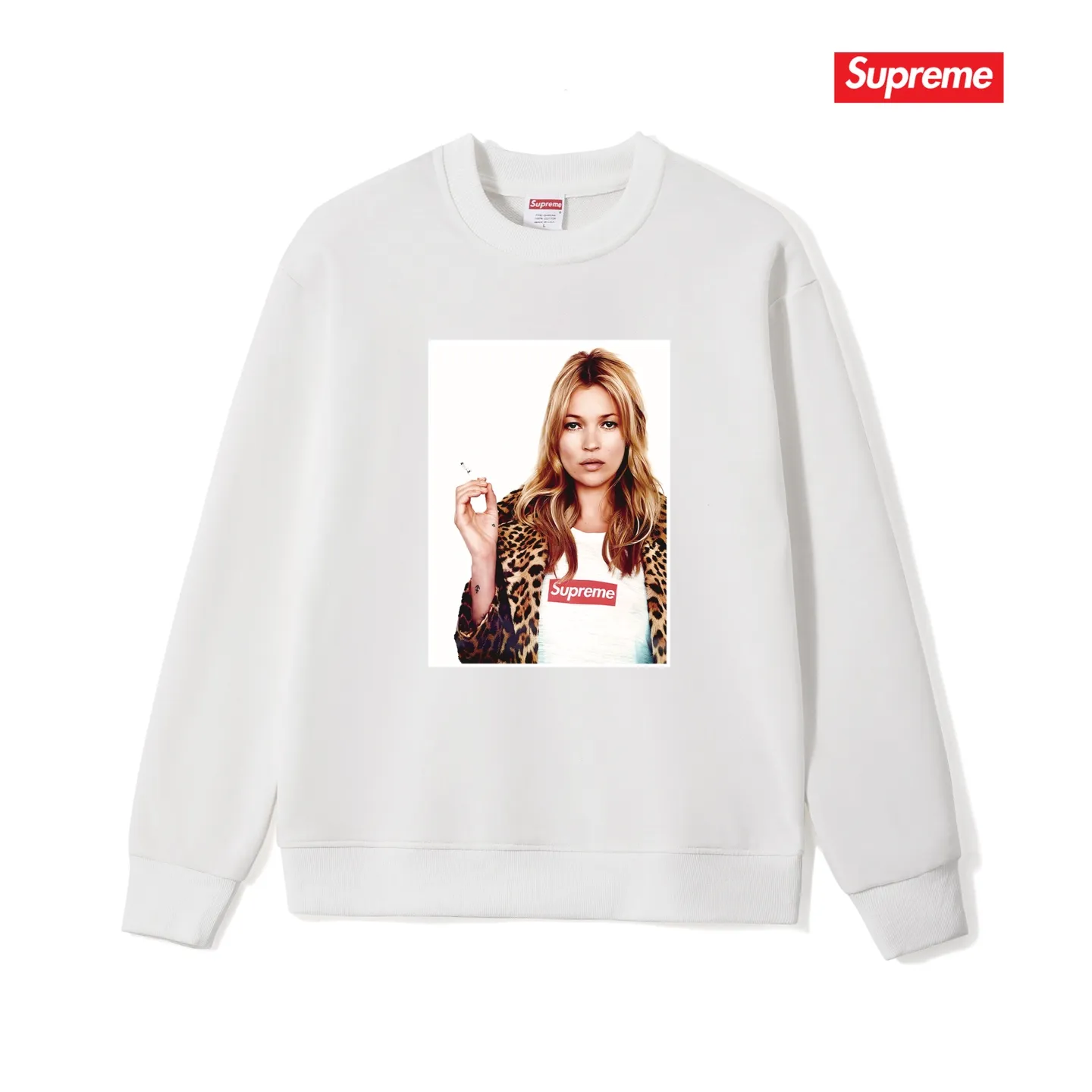 S 1190 # p 80💰 Supreme 12SS Kate Moss Photo Sticker 400 Quality💥 Same Style ：Black White Gray Size：S M L XL XXL
