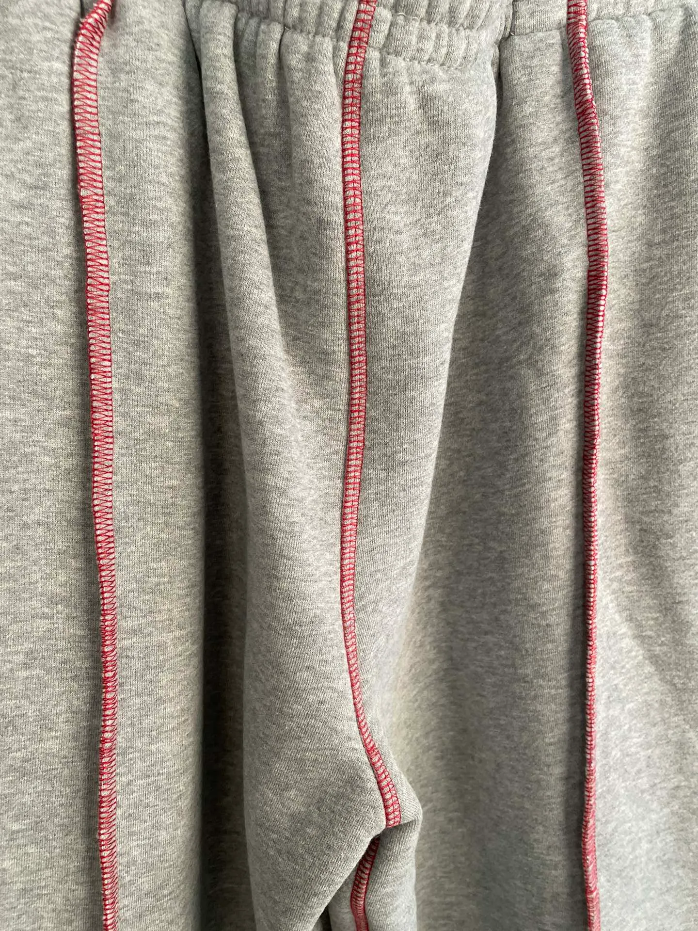 Style number: 7106 supreme American street embroidered topstitch sports trousers suit (plus velvet) size: S M L XL color: Gray pants