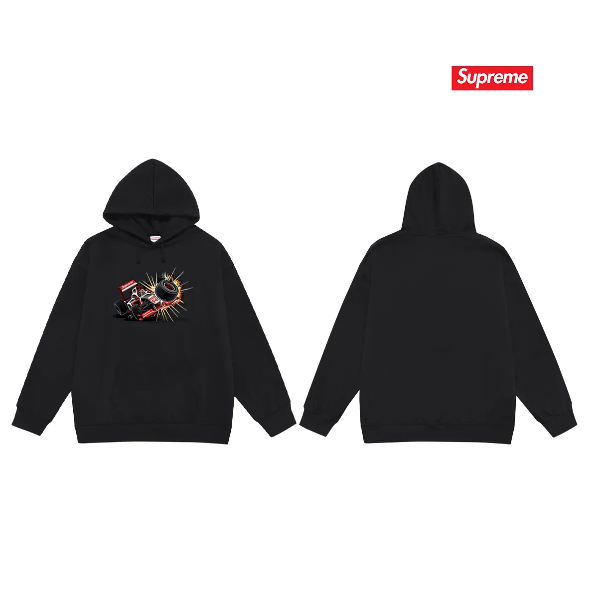 S 2012 # P 85💰 P 90💰 Supreme Week 7 Crash Tee 400 430 Quality💥 Same Style ：Black White Gray Size：S M L XL XXL