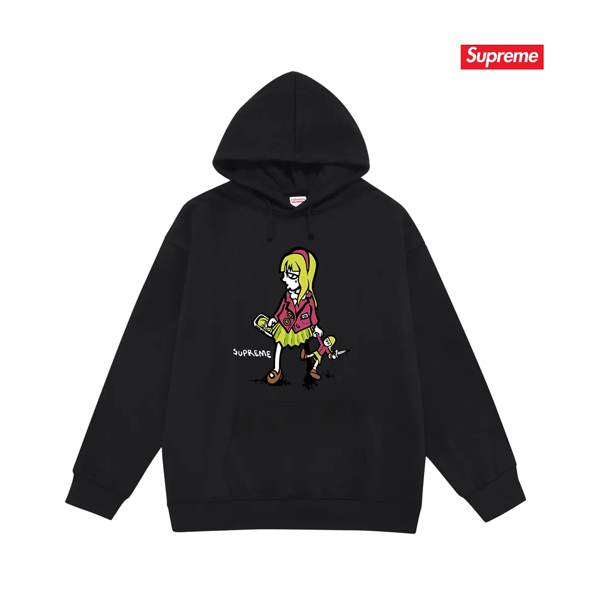 S 2134 # P 85💰 P 90💰 Supreme 19SS Suzie Switchblade Tee 400 430 Quality💥 Same Style ：Black White Gray Size：S M L XL XXL
