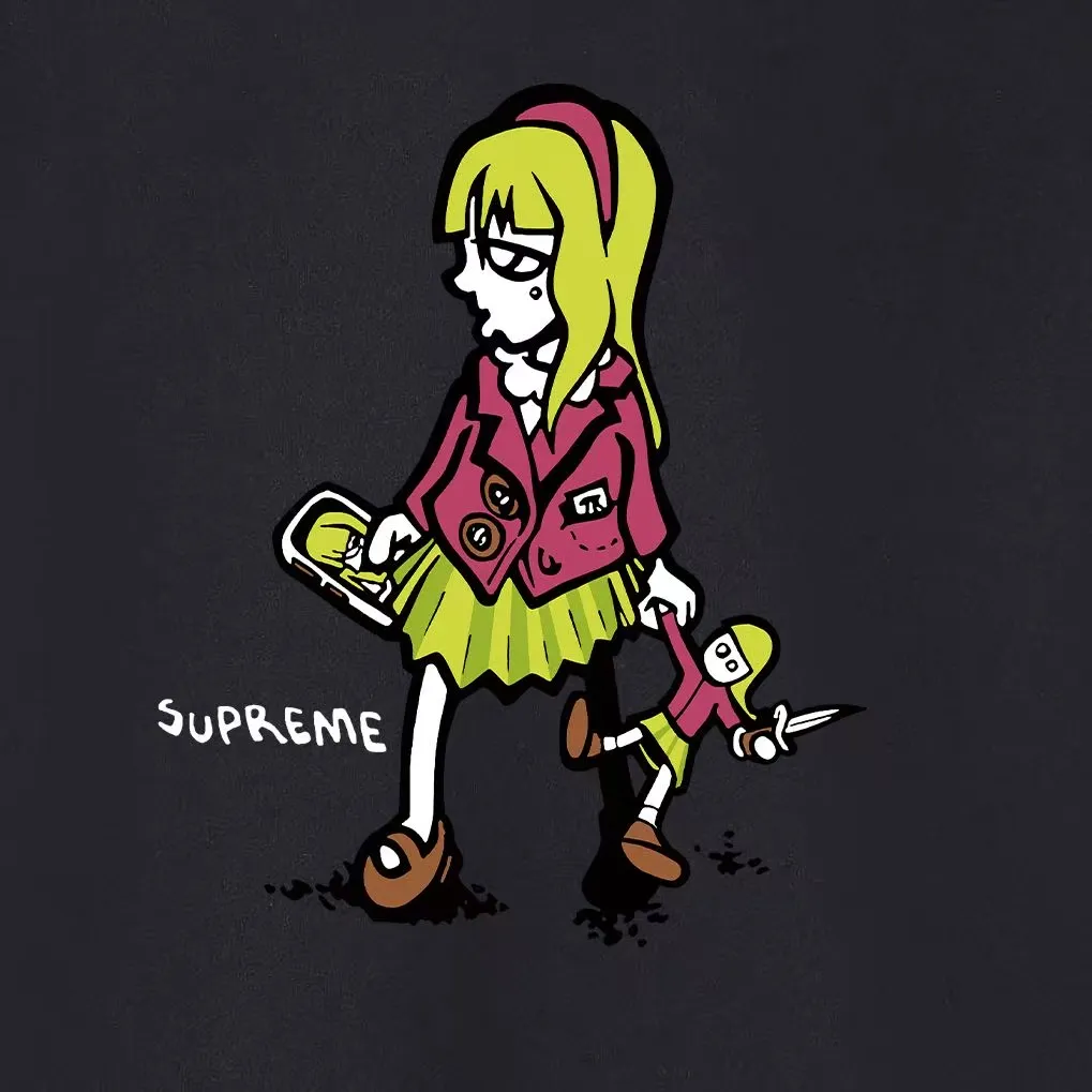 S 2134 # P 85💰 P 90💰 Supreme 19SS Suzie Switchblade Tee 400 430 Quality💥 Same Style ：Black White Gray Size：S M L XL XXL