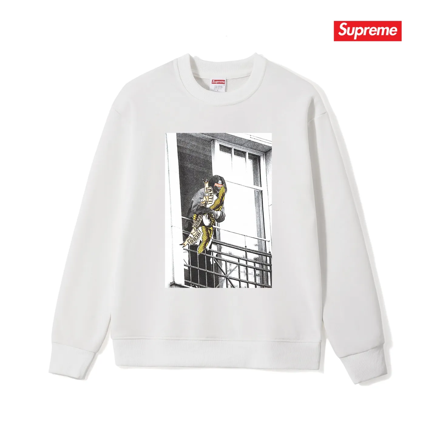 S 1107 # p 80💰 Supreme Week 14 x ANTIHERO Balcony Tee · 400 Quality💥 Same Style ：Black White Gray Size：S M L XL XXL