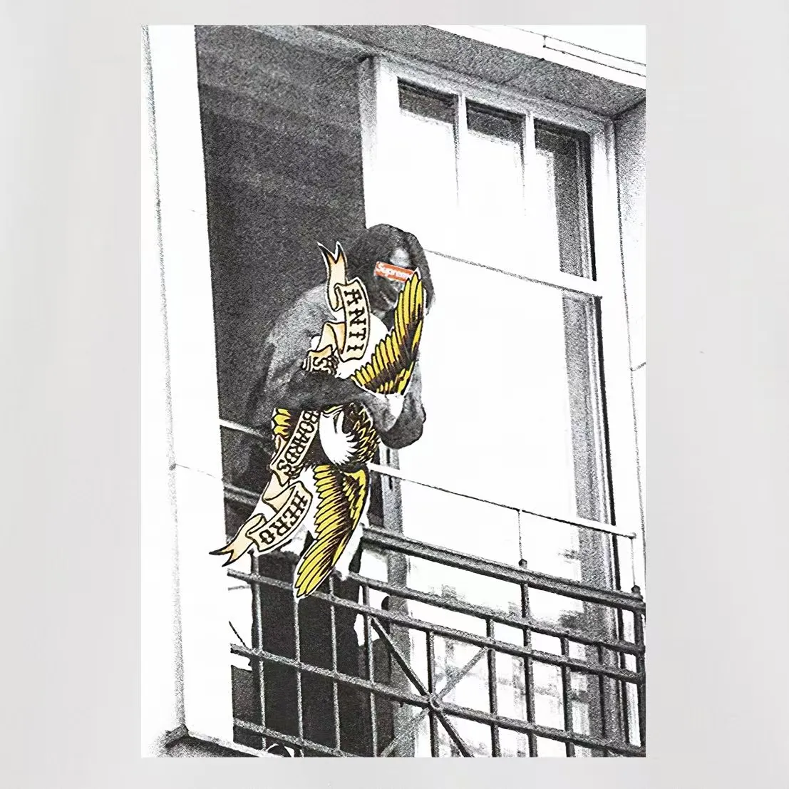 S 1107 # p 80💰 Supreme Week 14 x ANTIHERO Balcony Tee · 400 Quality💥 Same Style ：Black White Gray Size：S M L XL XXL