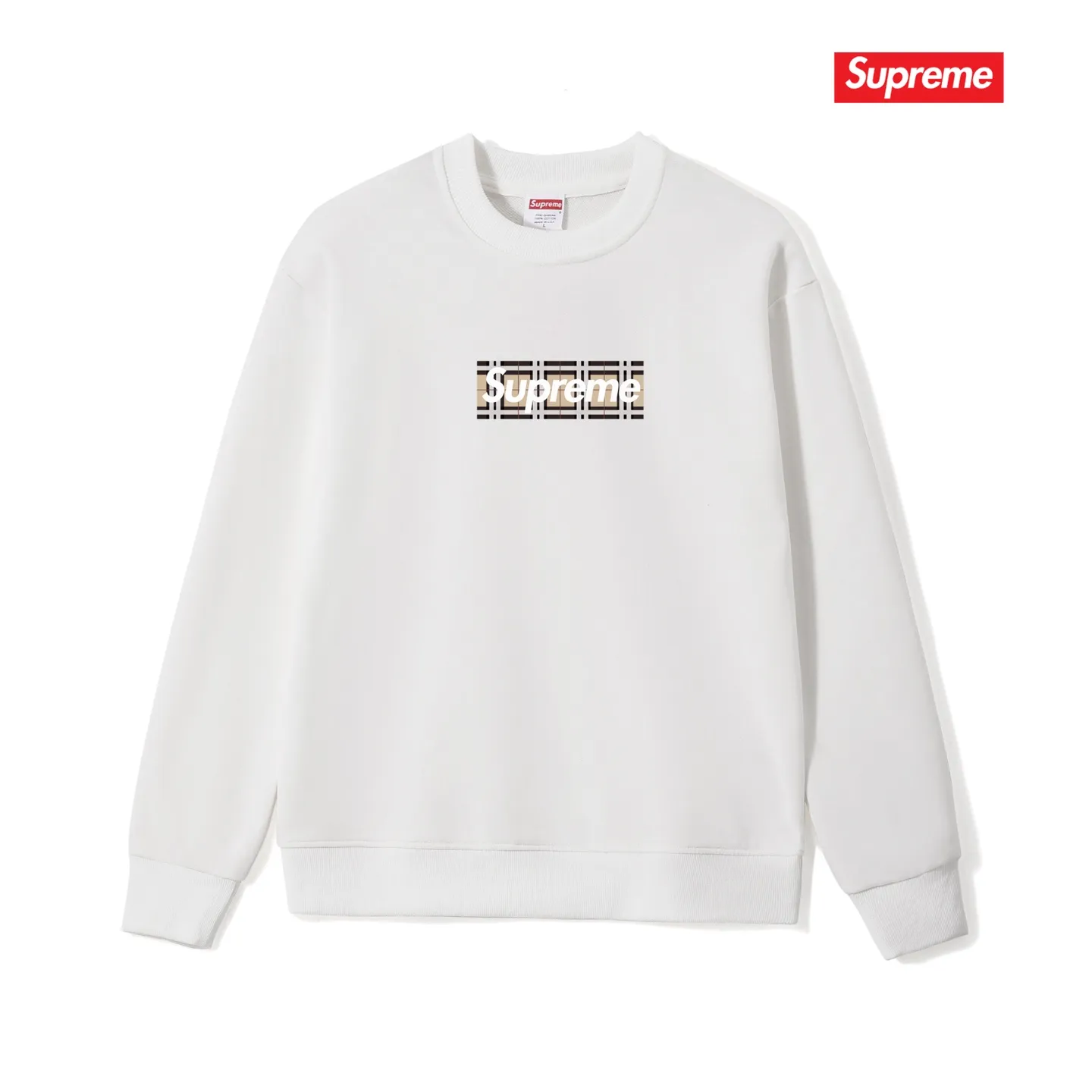 S 1021 # p 80💰 Supreme SS 22 Week 3 x Burberry Box Logo Tee 400 Quality💥 Same Style ：Black White Gray Size：S M L XL XXL