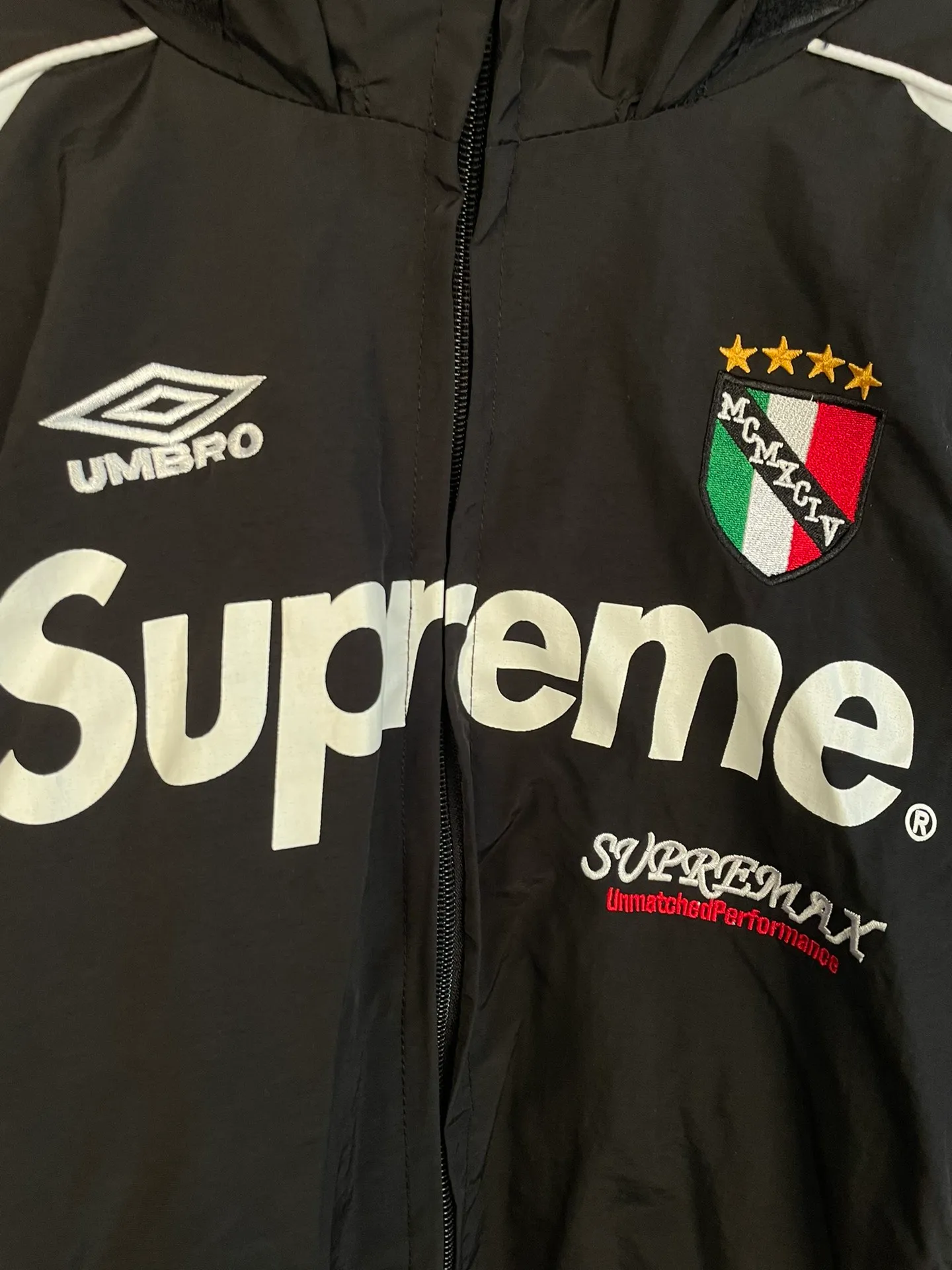 Style number: 8110 Supreme SS 22 x Umbro co-branded Track Jacket hooded trendy suit jacket size: S M L XL Color: Black Jacket