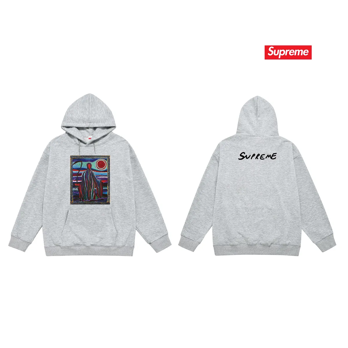 S 2040 # P 85💰 P 90💰 Supreme SS 19 Reaper Tee 400 430 Quality💥 Same Style ：Black White Gray Size：S M L XL XXL