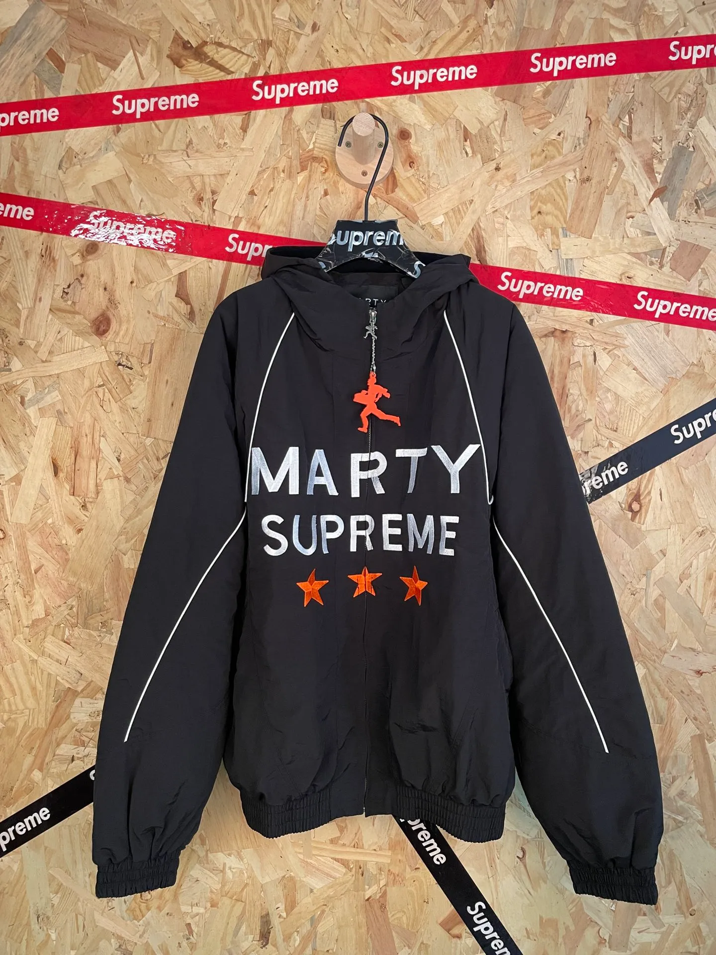 Style number: 8186 supreme x marty cross-border 26ss joint embroidery 🪡 racing cotton baseball jacket for men and women Same Style Color: White Black Dark Blue size: S-XL