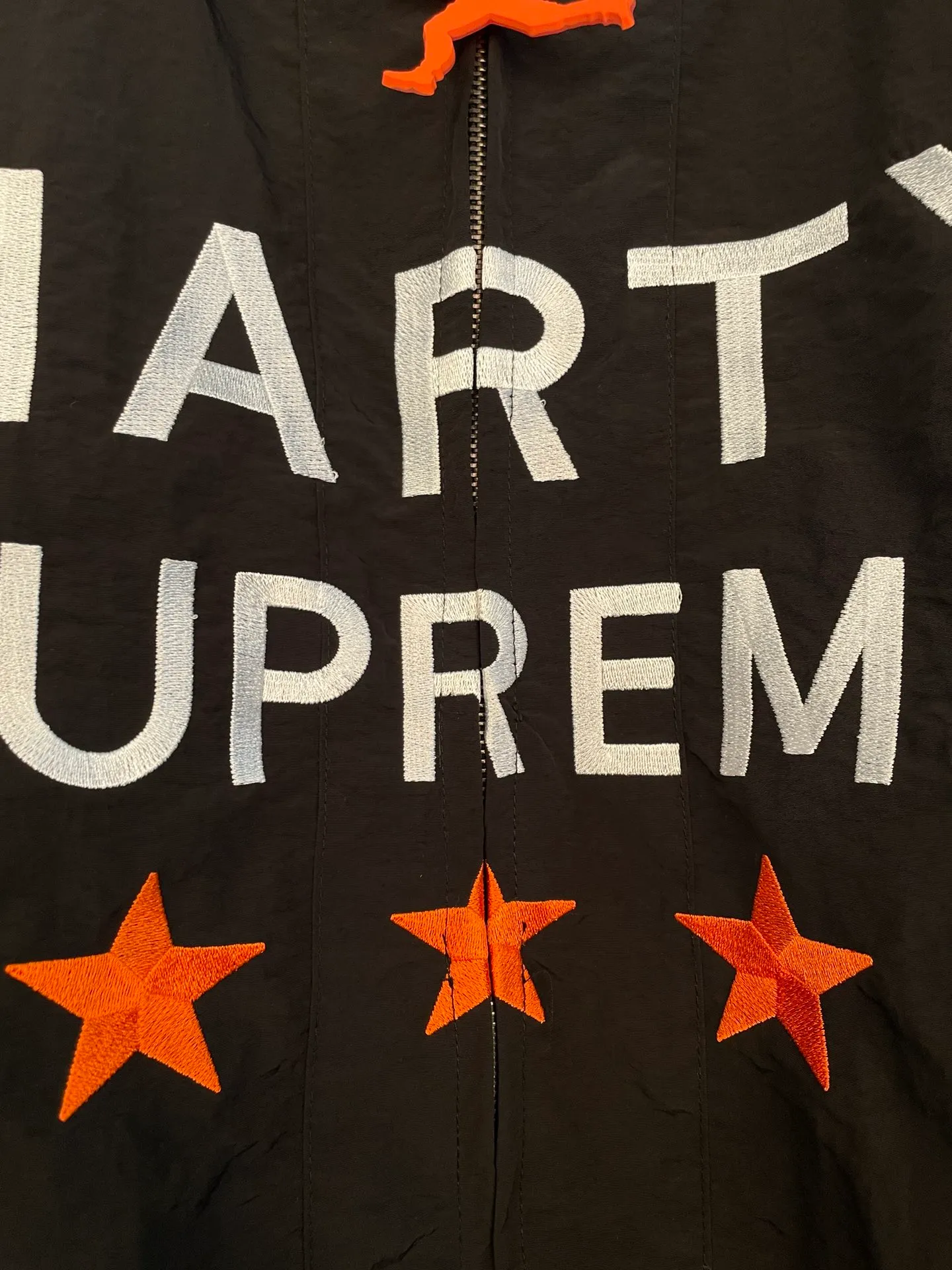 Style number: 8186 supreme x marty cross-border 26ss joint embroidery 🪡 racing cotton baseball jacket for men and women Same Style Color: White Black Dark Blue size: S-XL