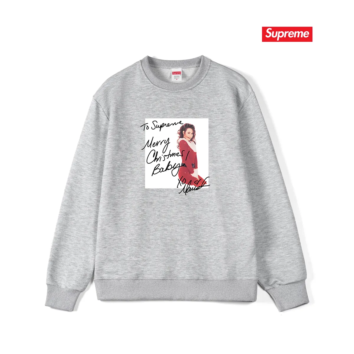 S 1258 # p 80💰 Supreme Week 17 Mariah Carey Tee 400 Quality💥 Same Style ：Black White Gray Size：S M L XL XXL