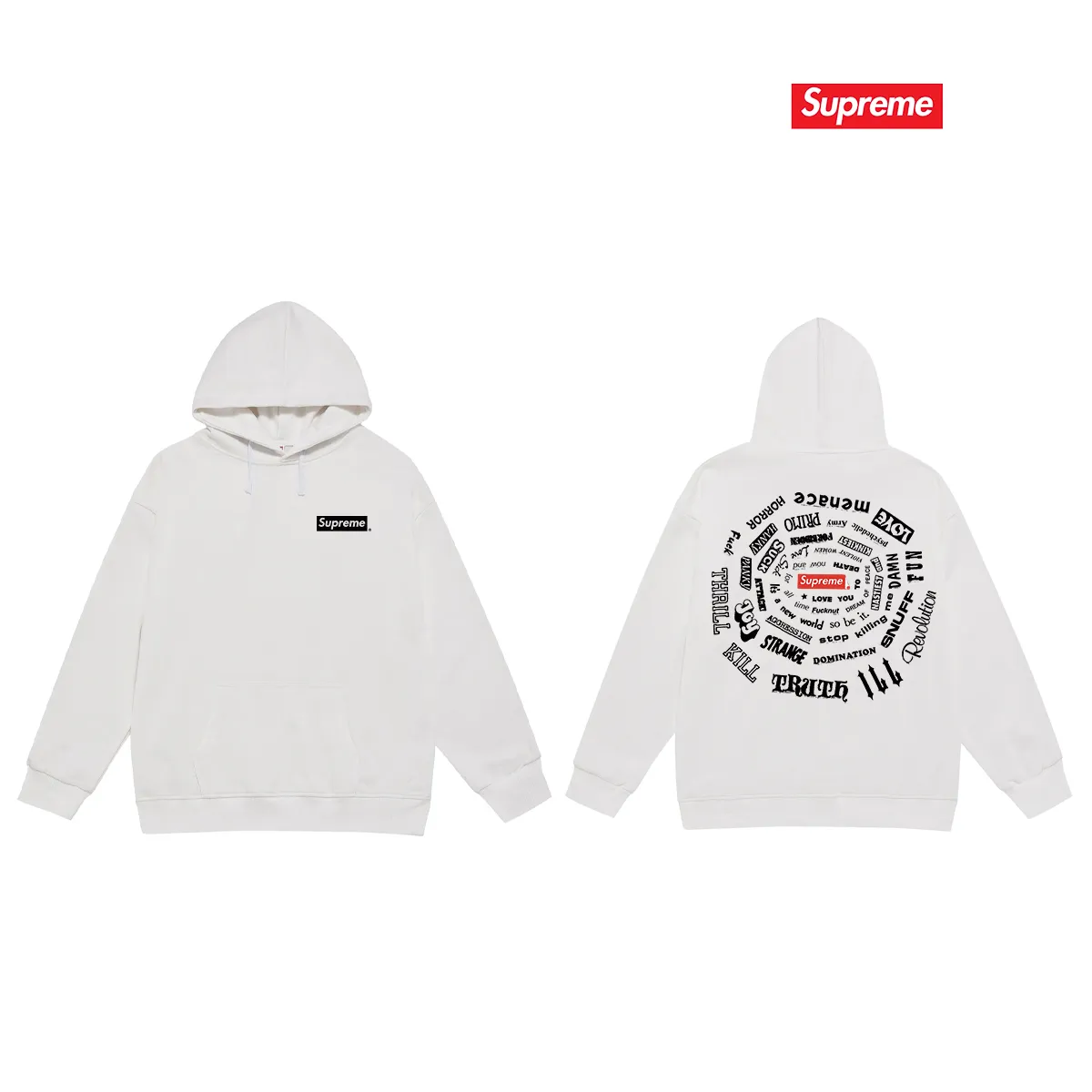 S 2059 # P 85💰 P 90💰 Supreme SS 21 Spiral Tee Same Style 400 430 Quality💥 Same Style ：Black White Gray Size：S M L XL XXL