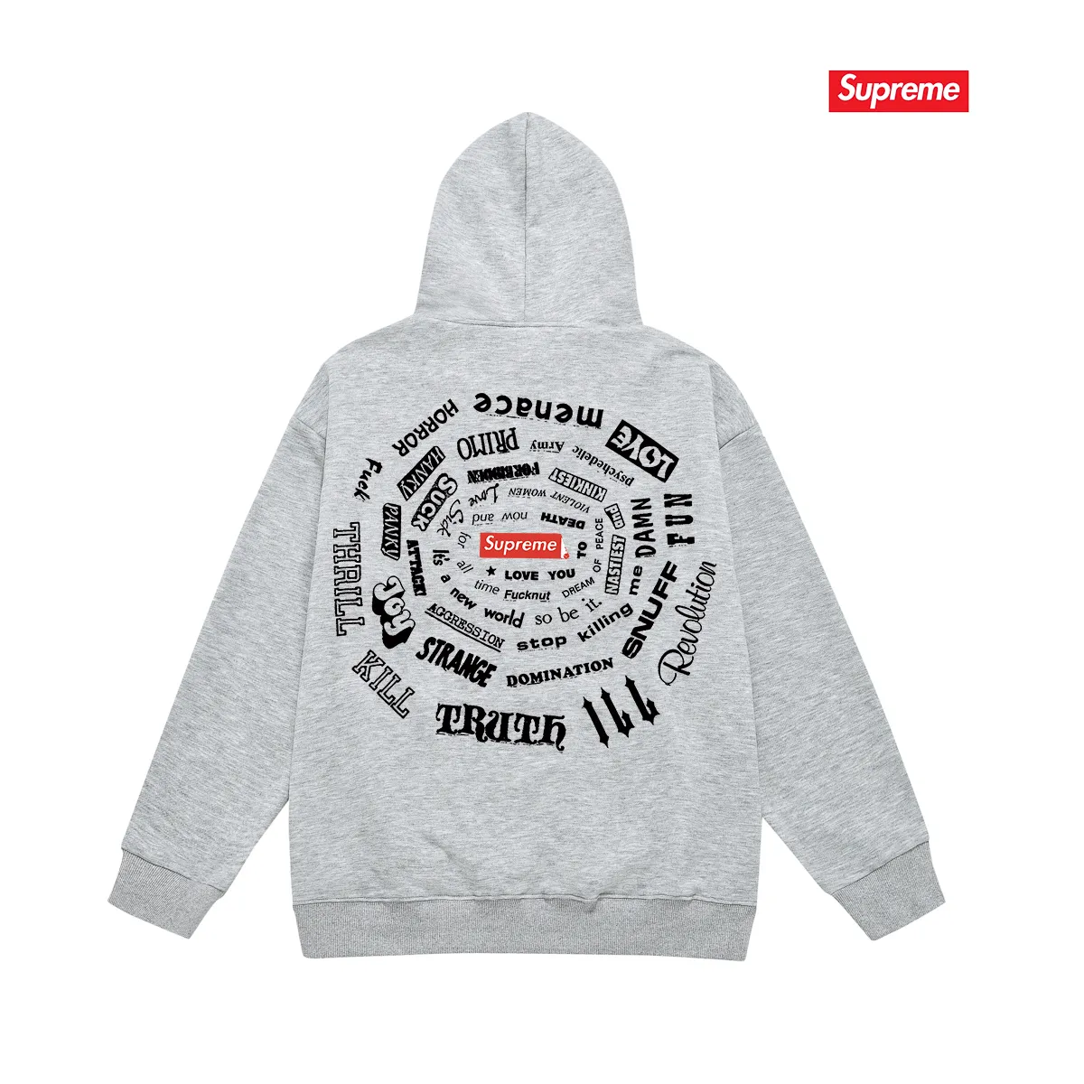 S 2059 # P 85💰 P 90💰 Supreme SS 21 Spiral Tee Same Style 400 430 Quality💥 Same Style ：Black White Gray Size：S M L XL XXL